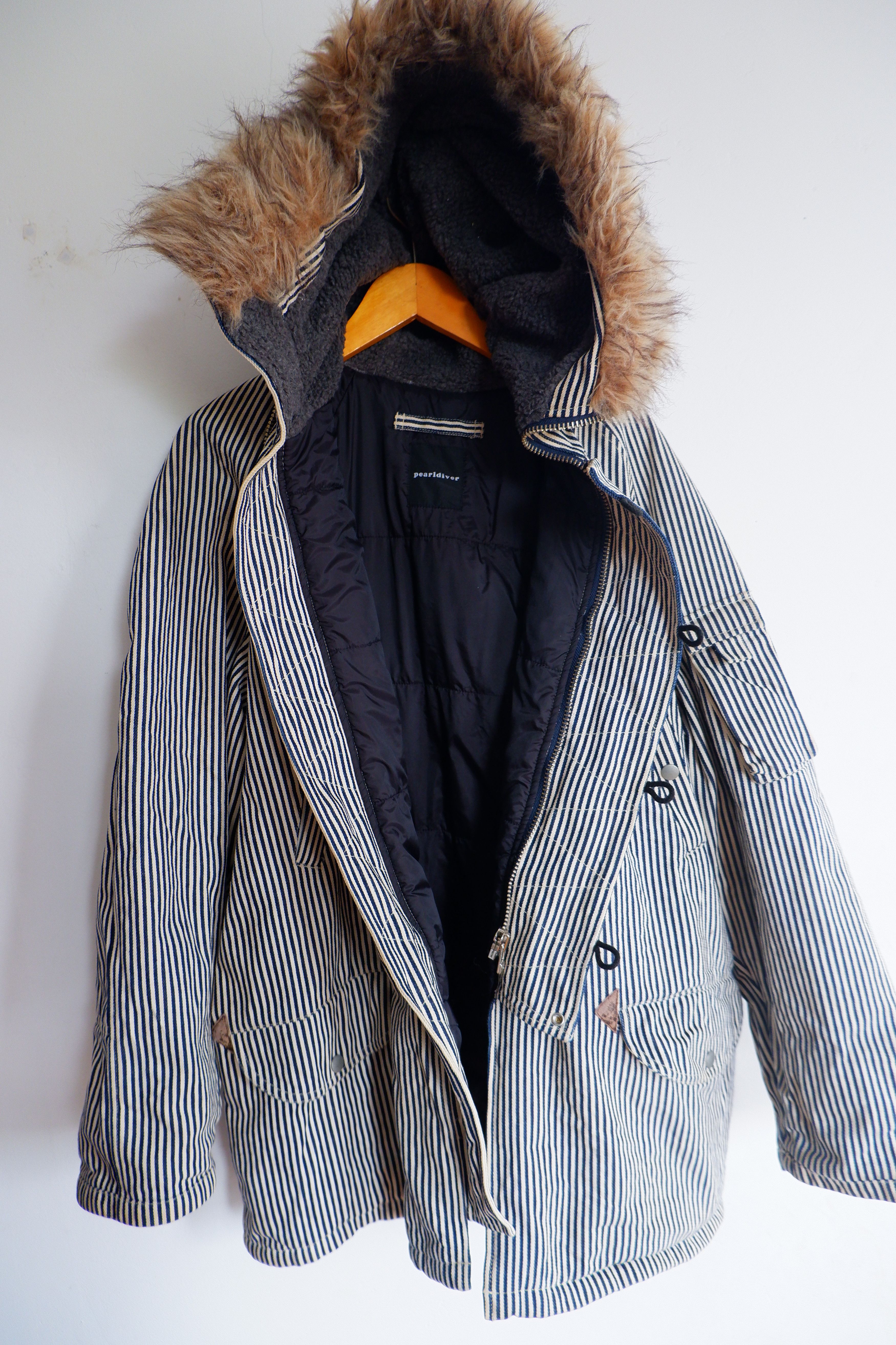 If Six Was Nine Vintage Pearl Diver Hickory Fur Parka Hoodie Size US M / EU 48-50 / 2 - 3 Thumbnail