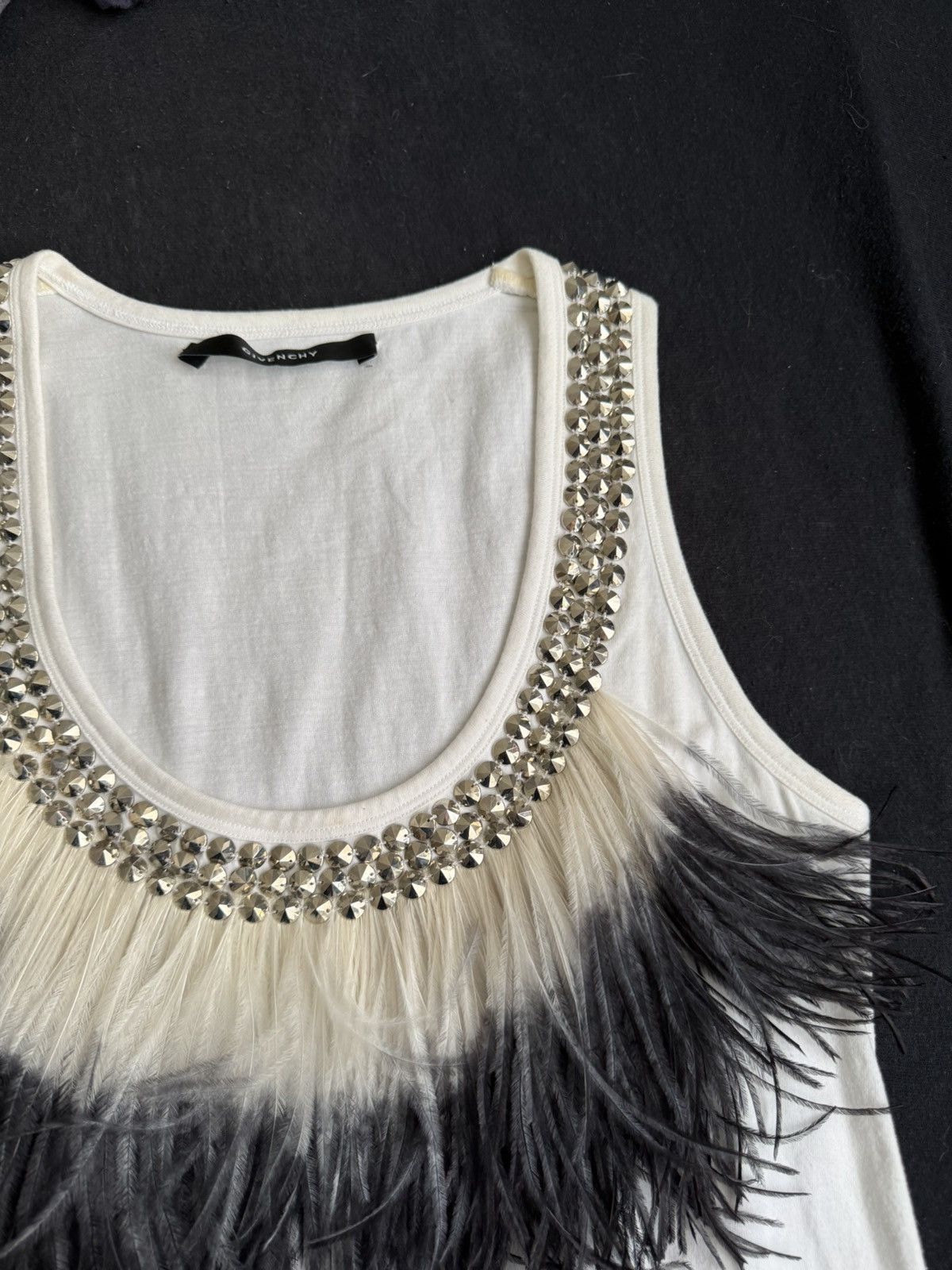 Givenchy Givenchy studded tanktop with feathers Size S / US 4 / IT 40 - 2 Thumbnail