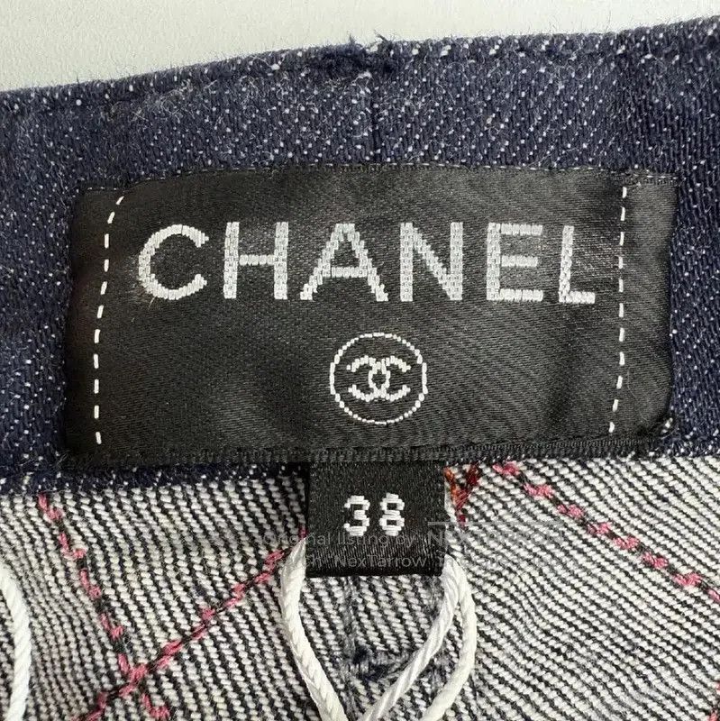 Chanel Chanel Blue Cotton Women’s Jeans . Size 26" / US 2 / IT 38 - 3 Thumbnail