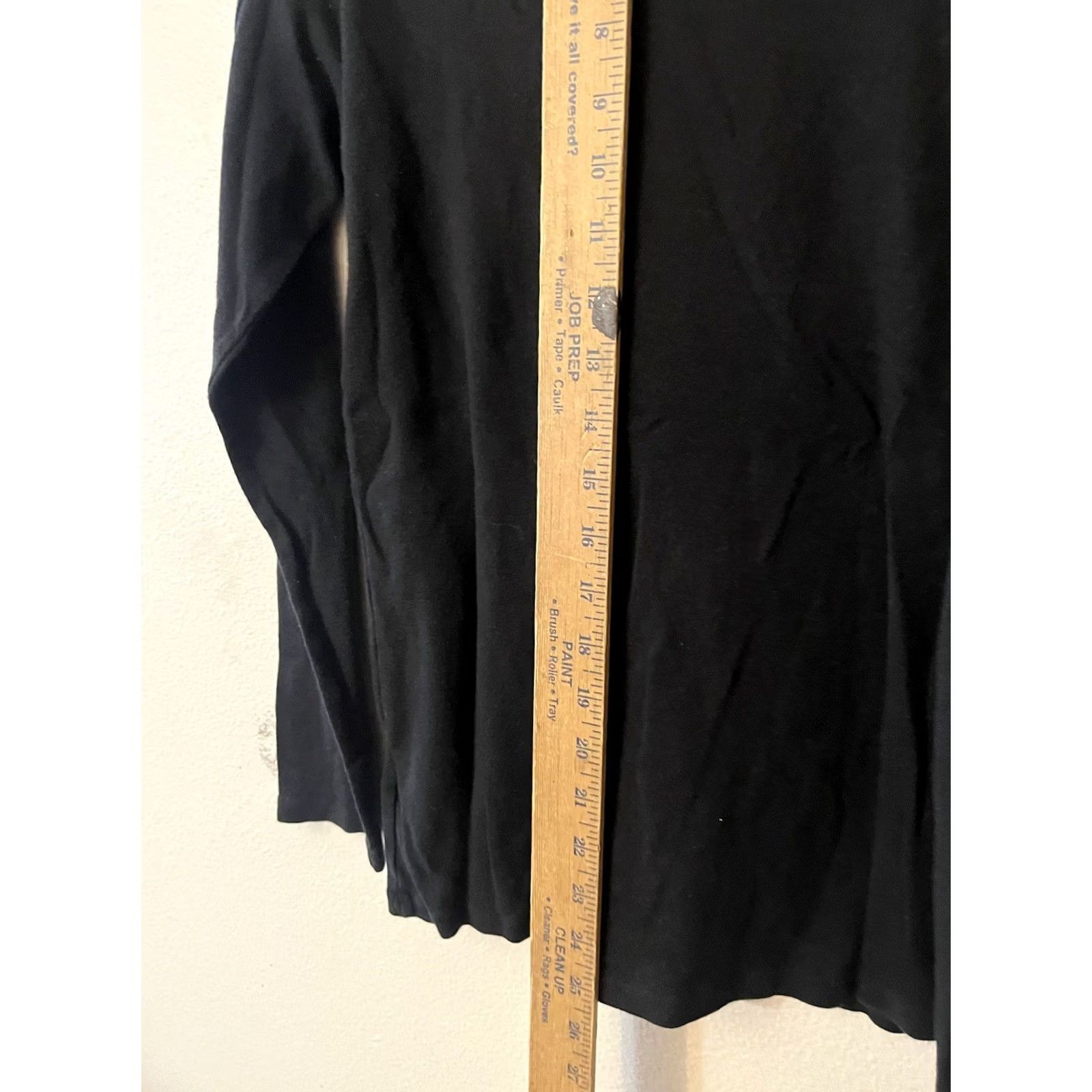 Gap Gap Favorite Tee Black Women Solid Round Neck Long Sleeve Size Large Y2K Size L / US 10 / IT 46 - 4 Thumbnail