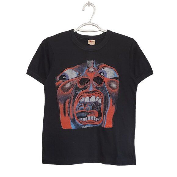 image of Band Tees x Rock T Shirt Vintage 70's King Crimson In The Court Of The Crimson King in Black (Size 