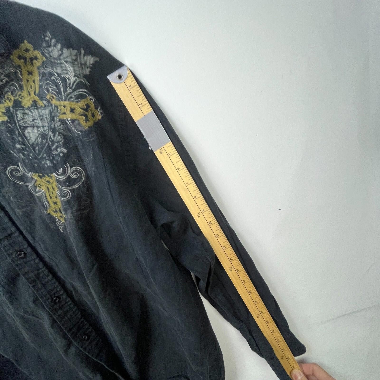 Vintage Vintage Cross MMA Y2K Affliction Button-Up Shirt 2XL Size US XXL / EU 58 / 5 - 12 Thumbnail