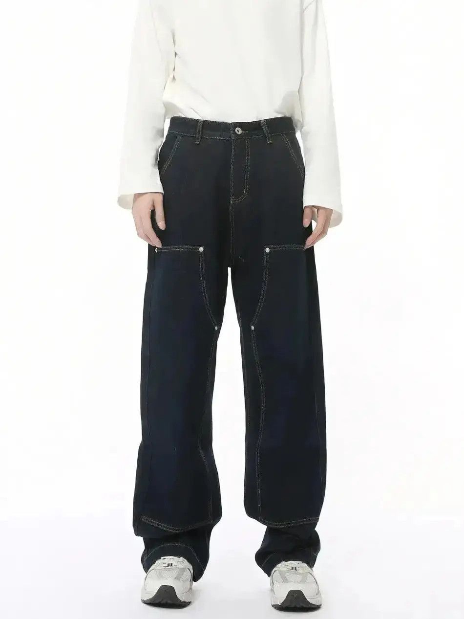 Japanese Brand Retro loose casual high street jeans Size US 32 / EU 48 - 6 Thumbnail