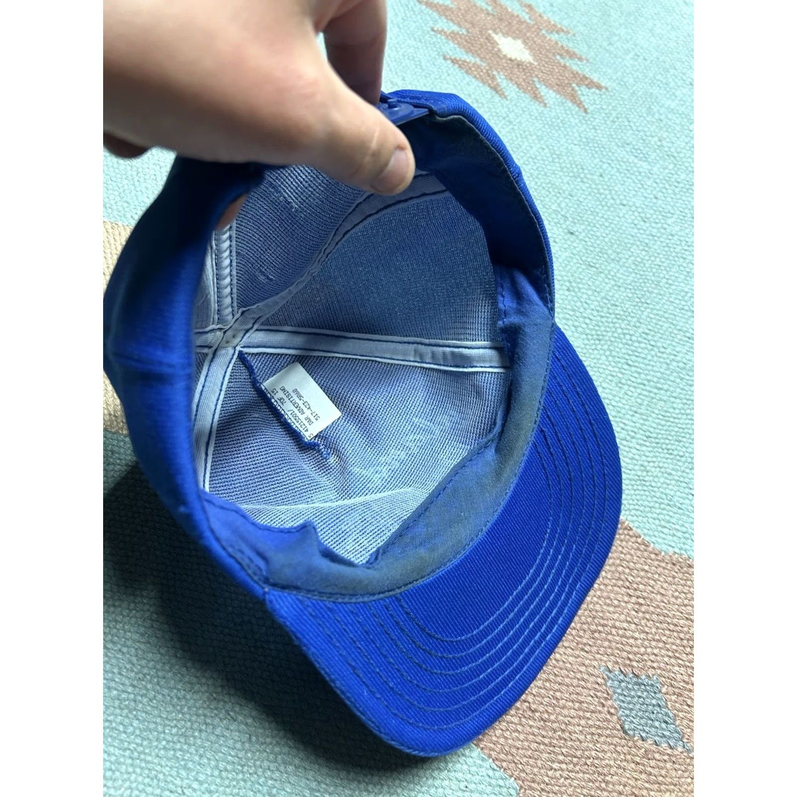 Vintage VINTAGE SnapBack Hat Cap Inland Waters Michigan blue adjustable made in USA Mens Adjustable Blue Snapback USA Inland Waters Michigan Hat cap Size ONE SIZE - 6 Thumbnail