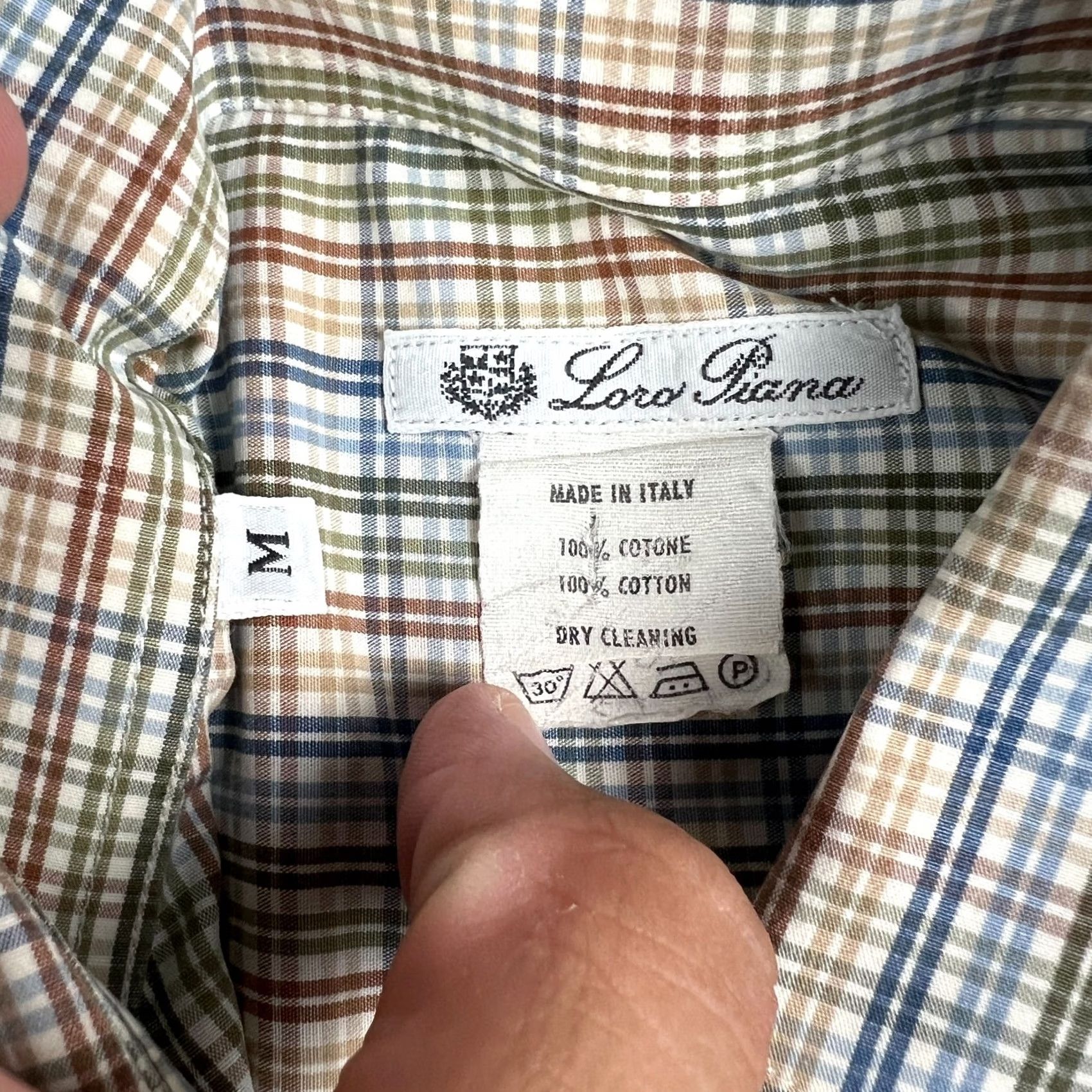 Loro Piana Loro Piana Shirt Mens Medium Multicolor Plaid Cotton Short Sleeve Button Size US M / EU 48-50 / 2 - 4 Thumbnail