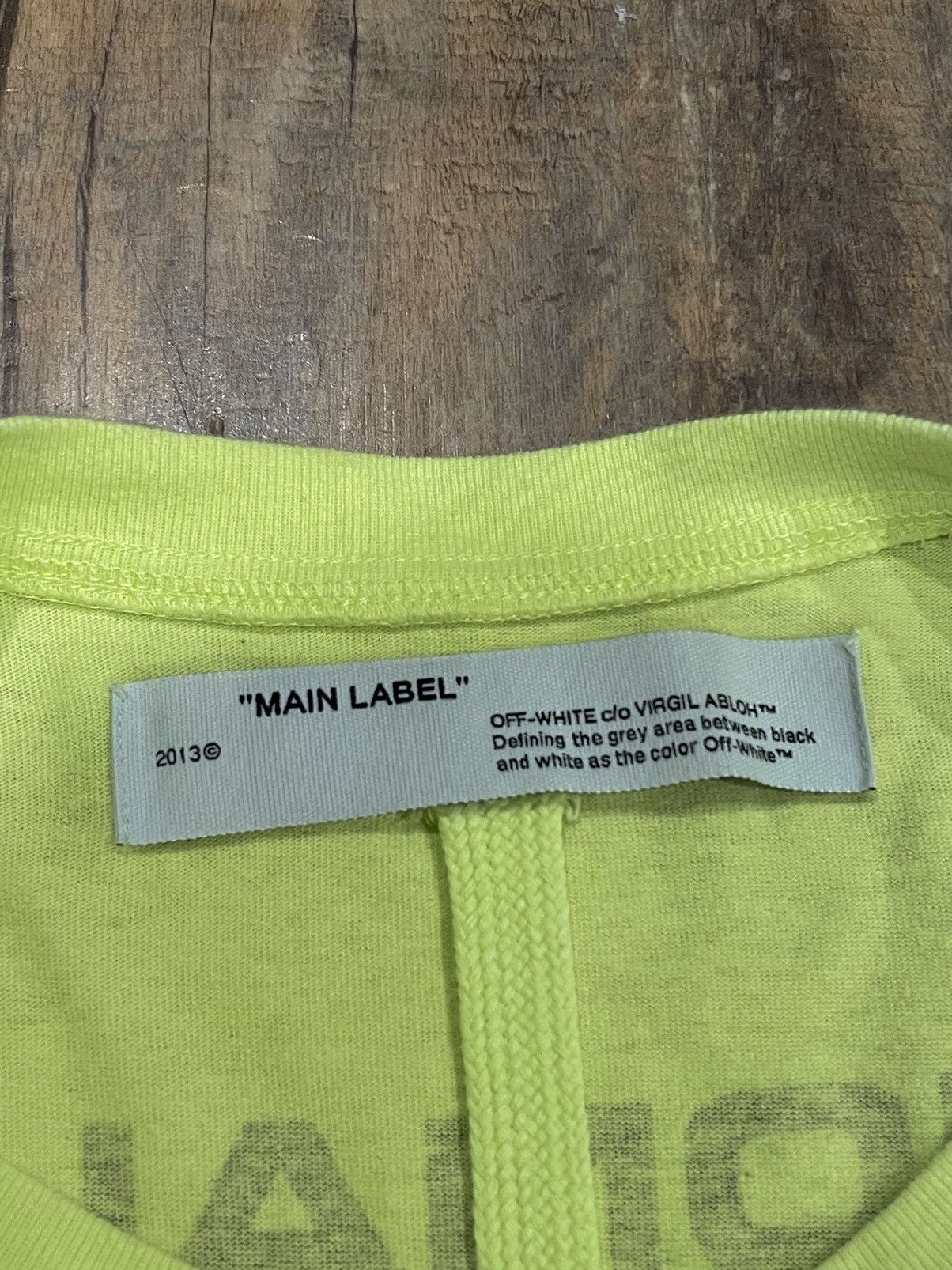Off-White RARE Off-White Rationalism Neon Green Logo Tee Size US M / EU 48-50 / 2 - 8 Thumbnail