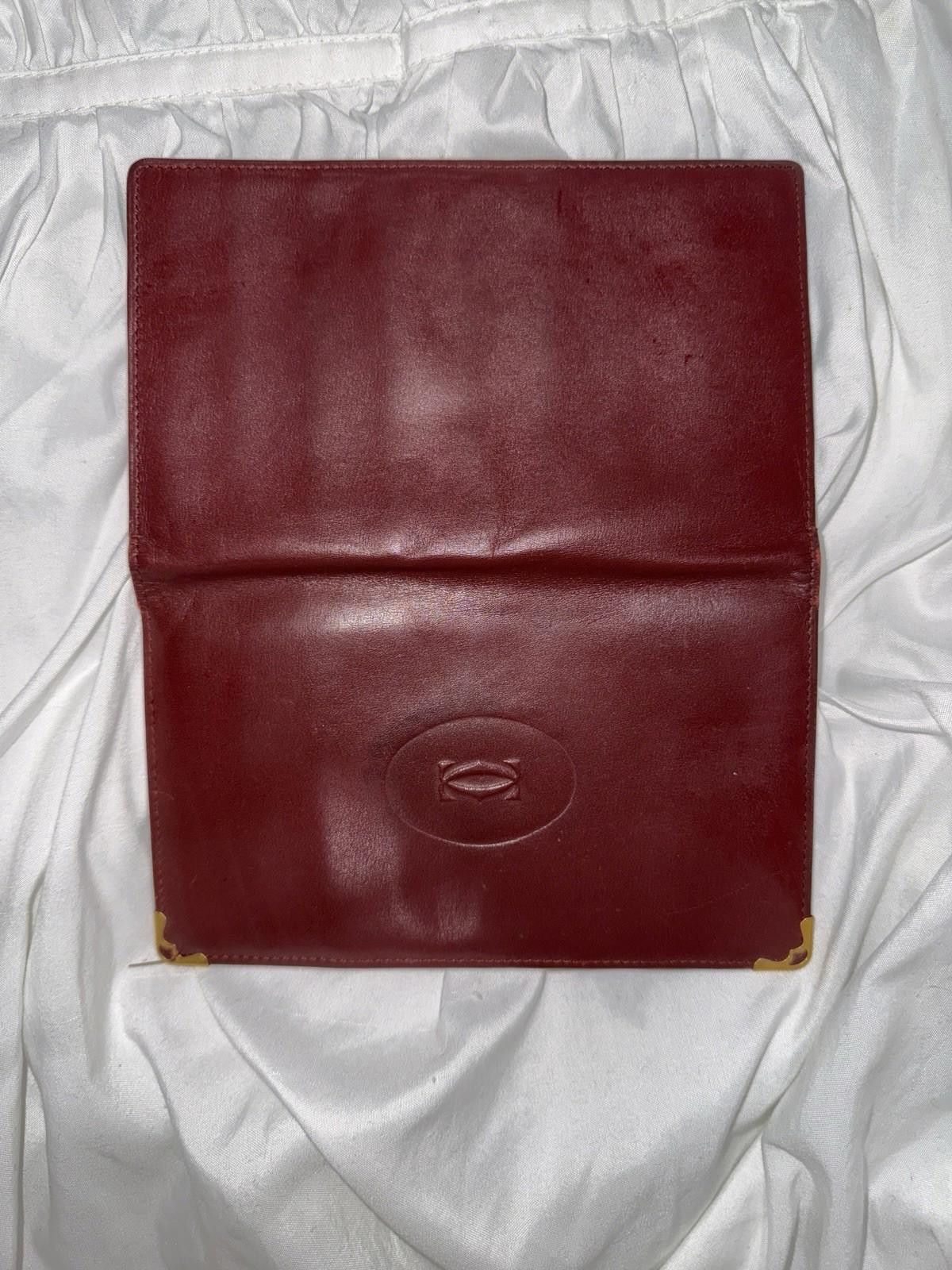 Cartier Cartier Leather Bifold Long Wallet Bordeaux Vintage Size ONE SIZE - 4 Thumbnail