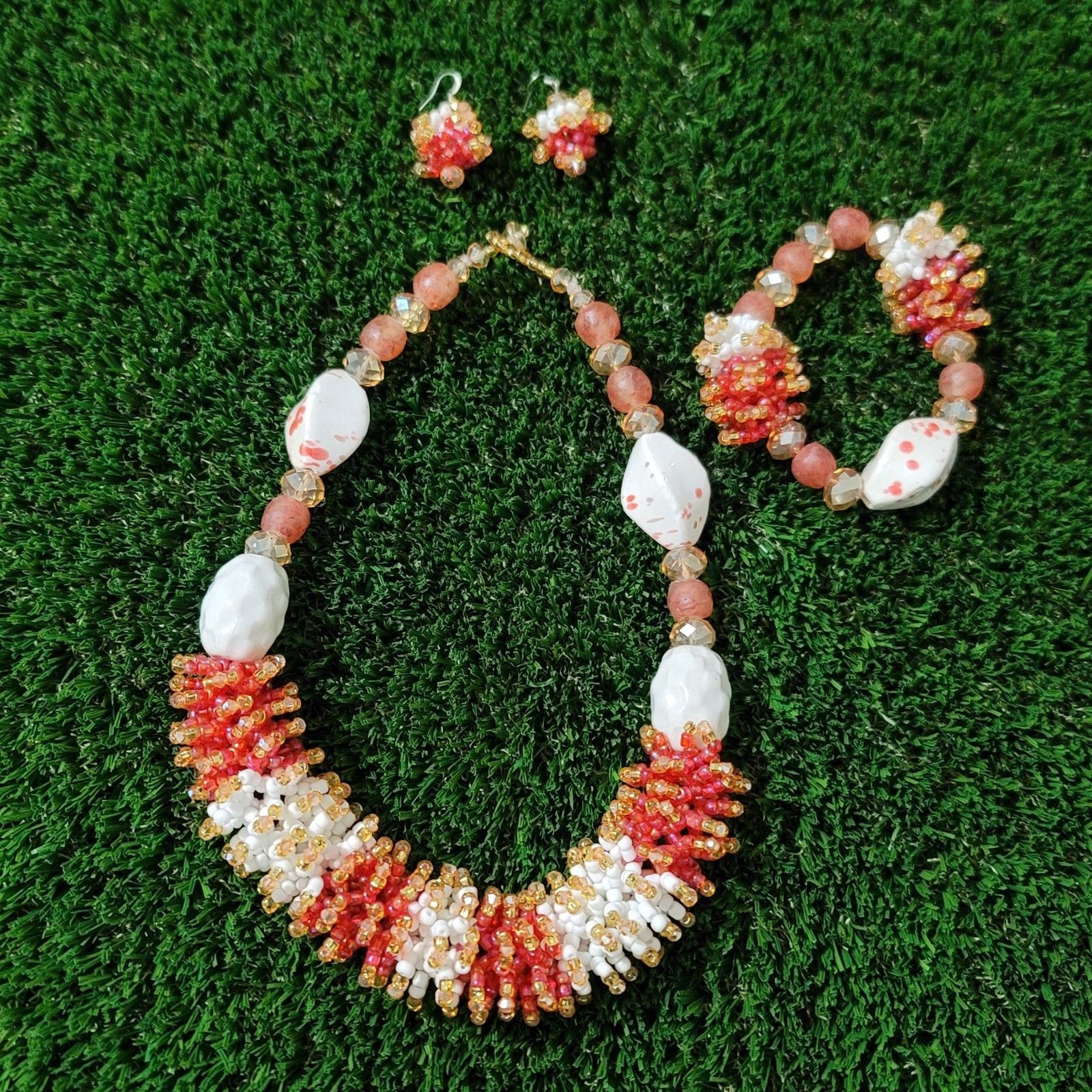 Handmade Custom Handmade Ghanaian West African Chunky Jewelry Set Size ONE SIZE - 1 Thumbnail