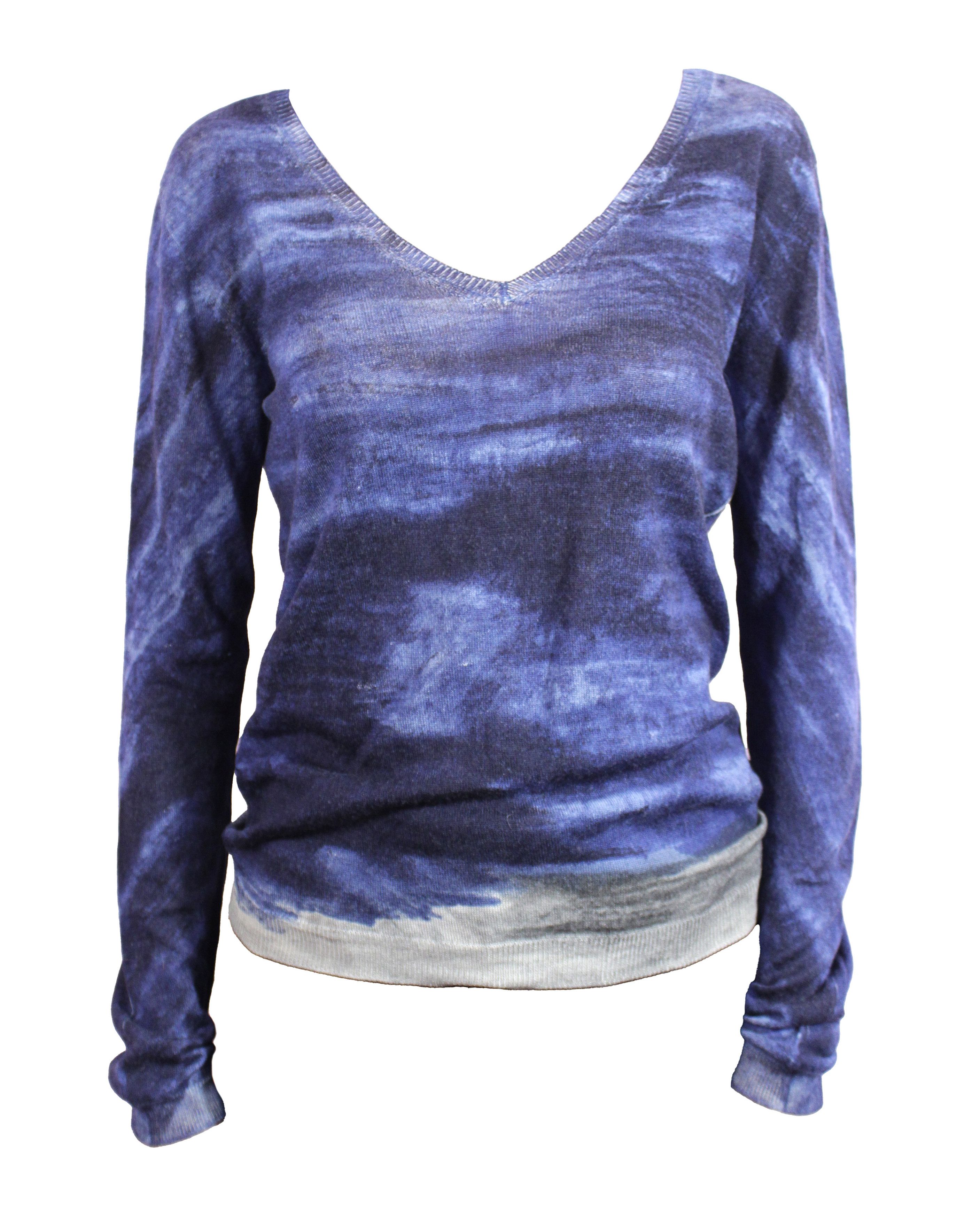 Prada Gradient Dyed V Neck Sweater Vintage Size S / US 4 / IT 40 - 2 Thumbnail