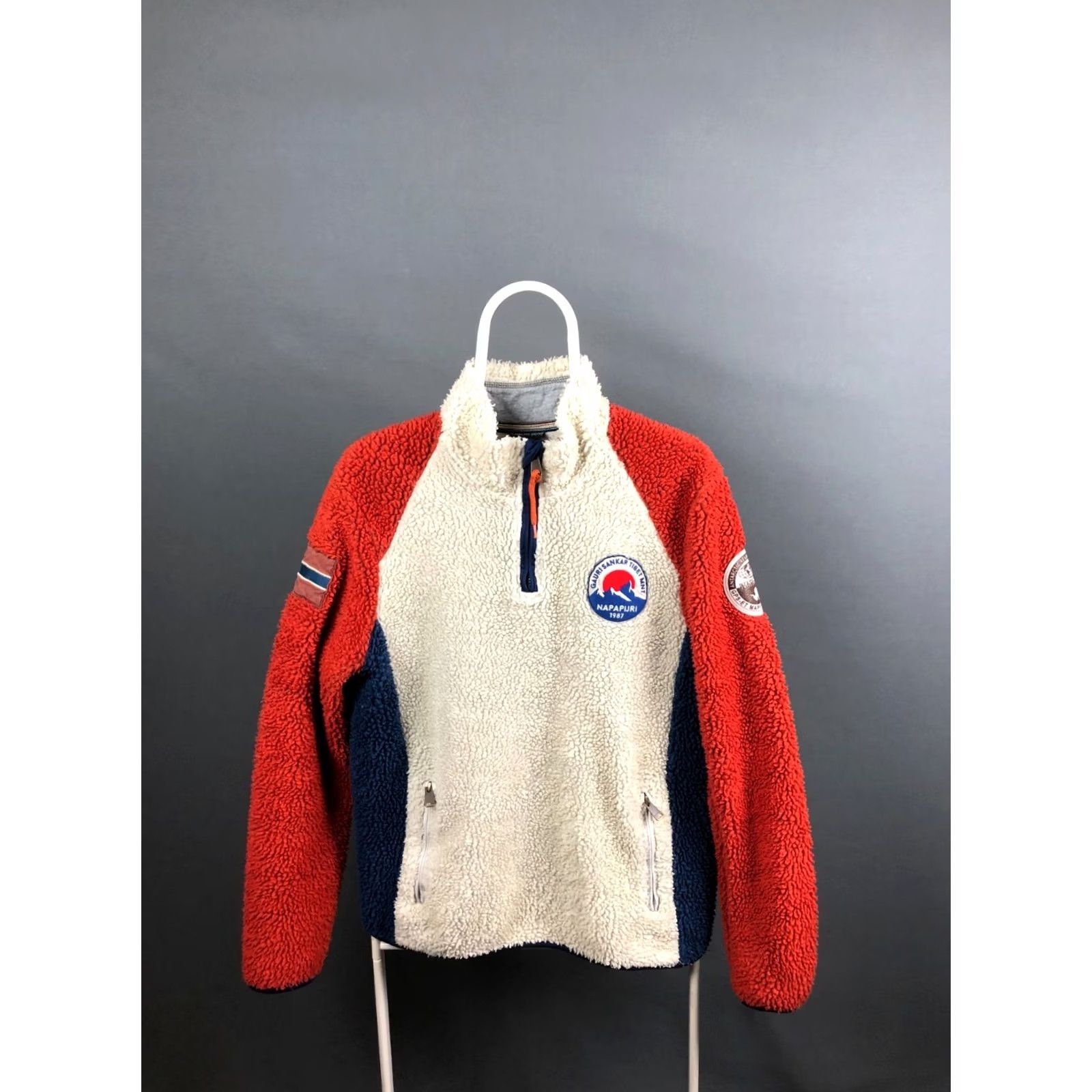 Napapijri Napapijri Geographic Women's 1/4 Zip Fleece Top L Multicolor Polyester Shirt Casual Sportswear Size L / US 10 / IT 46 - 2 Thumbnail