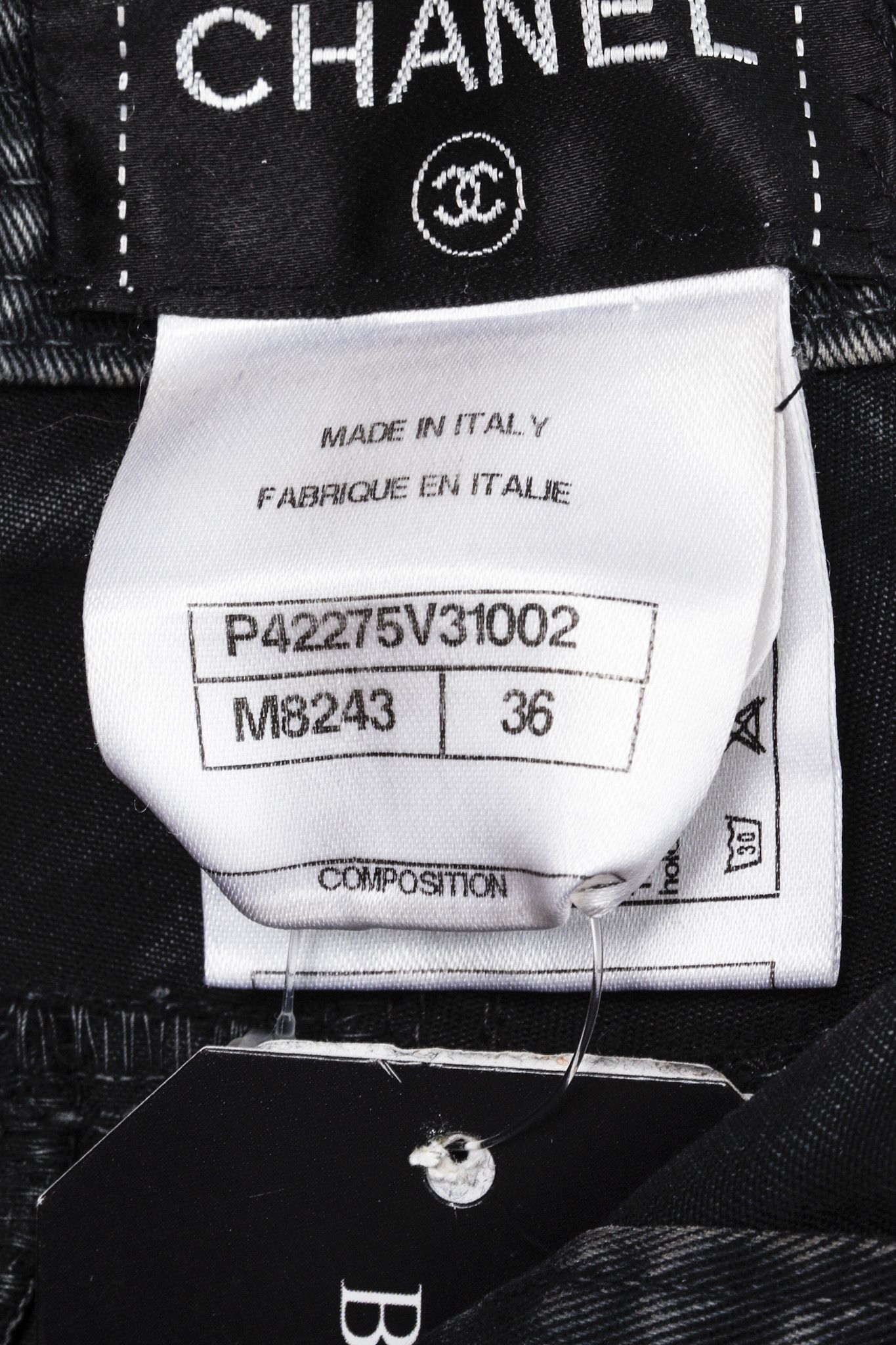 Chanel Chanel Black Grey Wrinkled "Distressed" Finish Bootcut Jeans Size 27" / US 4 / IT 40 - 11 Thumbnail