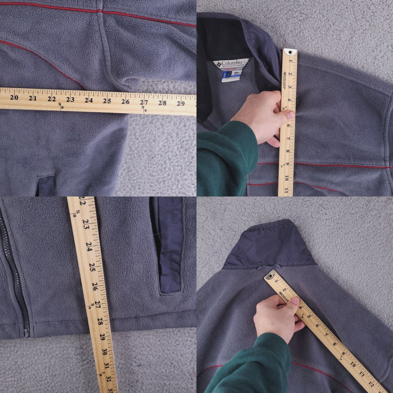 Vintage Columbia Sweater Mens 2XL Gray Fleece Full Zip Vertex Interchange Vintage Size US XXL / EU 58 / 5 - 8 Thumbnail