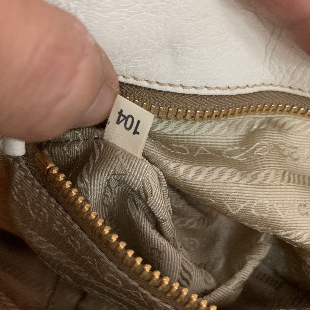 Prada Prada Nylon White Gaufre Small Handbag Size ONE SIZE - 18 Thumbnail