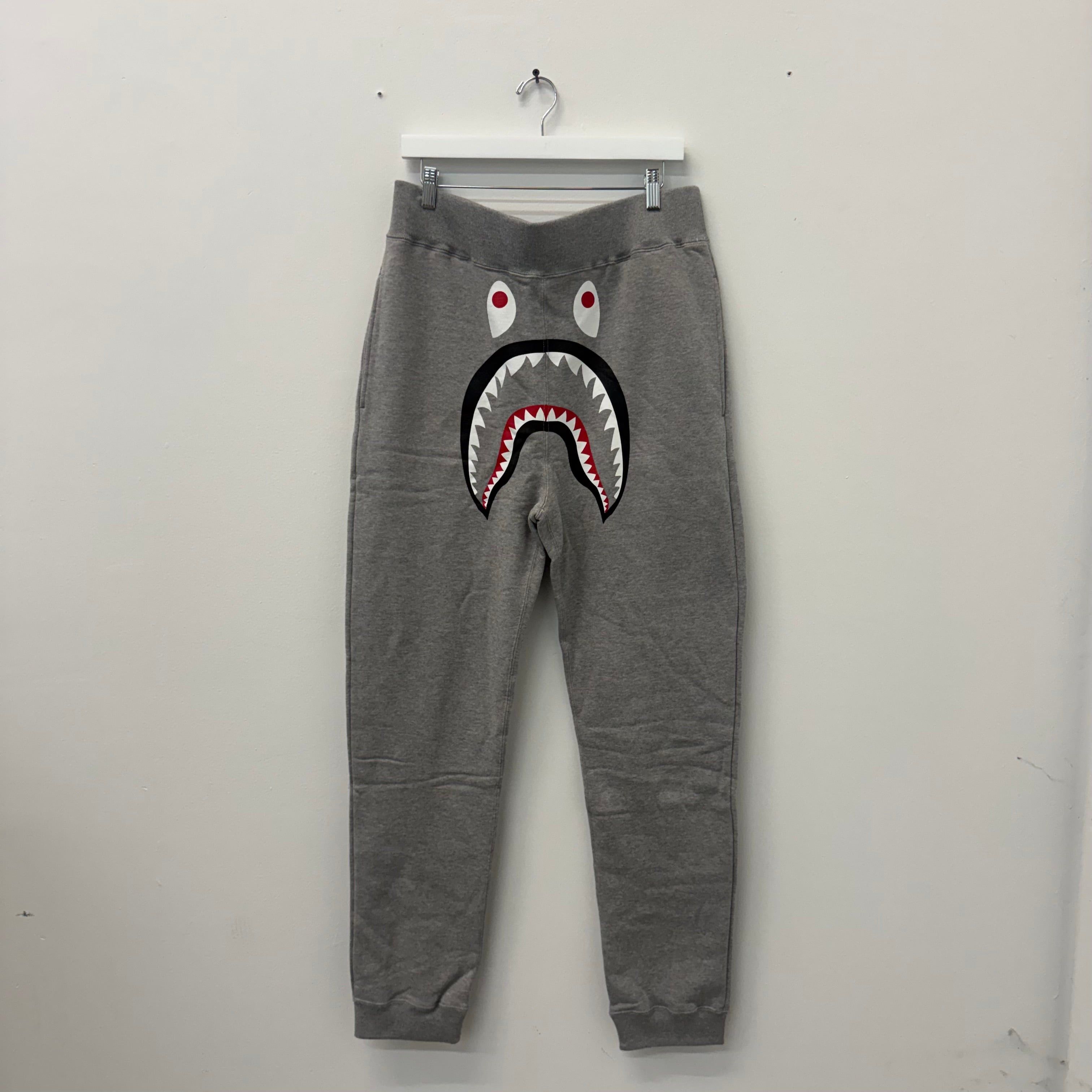 Bape Bape A Bathing Ape Shark Logo Sweatpants Grey - Size XXL Size US 36 / EU 52 - 1 Thumbnail