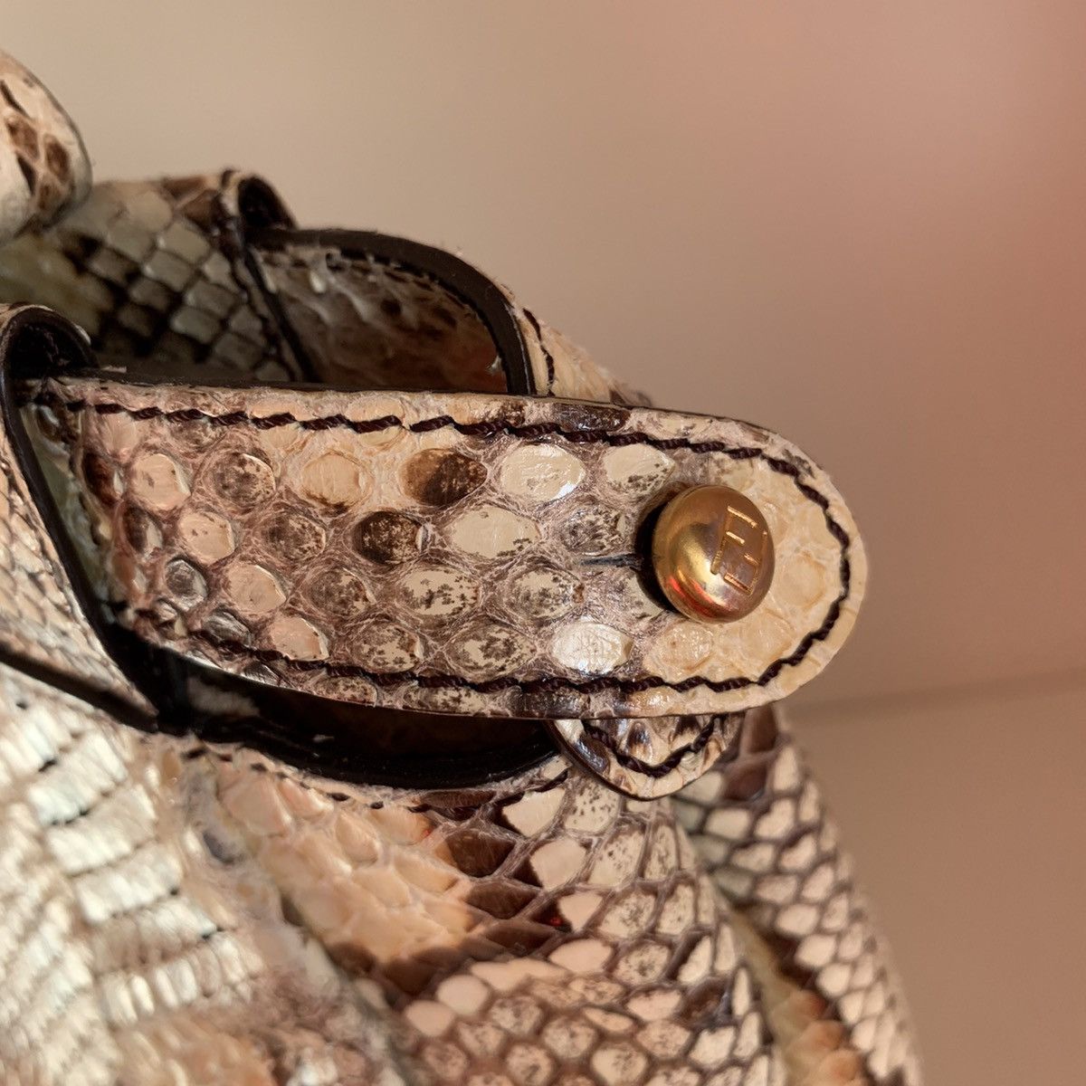 Fendi Fendi python peekaboo bag Size ONE SIZE - 4 Thumbnail