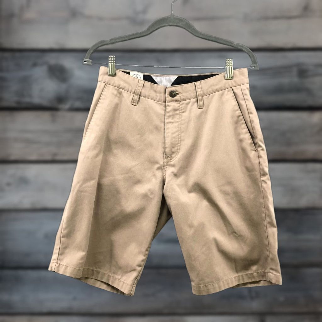 Volcom Volcom Frickin Chino Short Mens 28 Beige Khaki Skate Flat Front 10'' Inseam Size US 28 / EU 44 - 1 Thumbnail