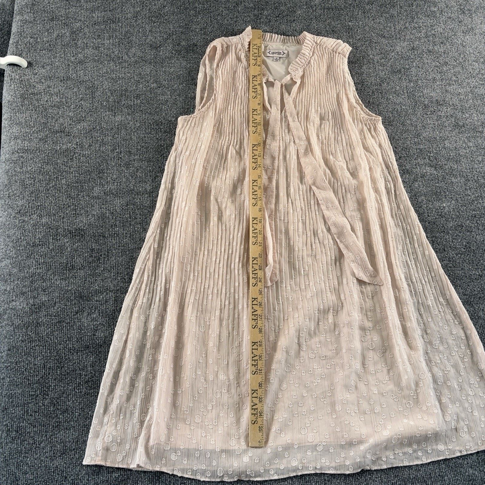 Nanette Lepore Nanette Lepore Blush Chiffon A-Line Dress 8 Tie Neck Size M / US 6-8 / IT 42-44 - 11 Thumbnail