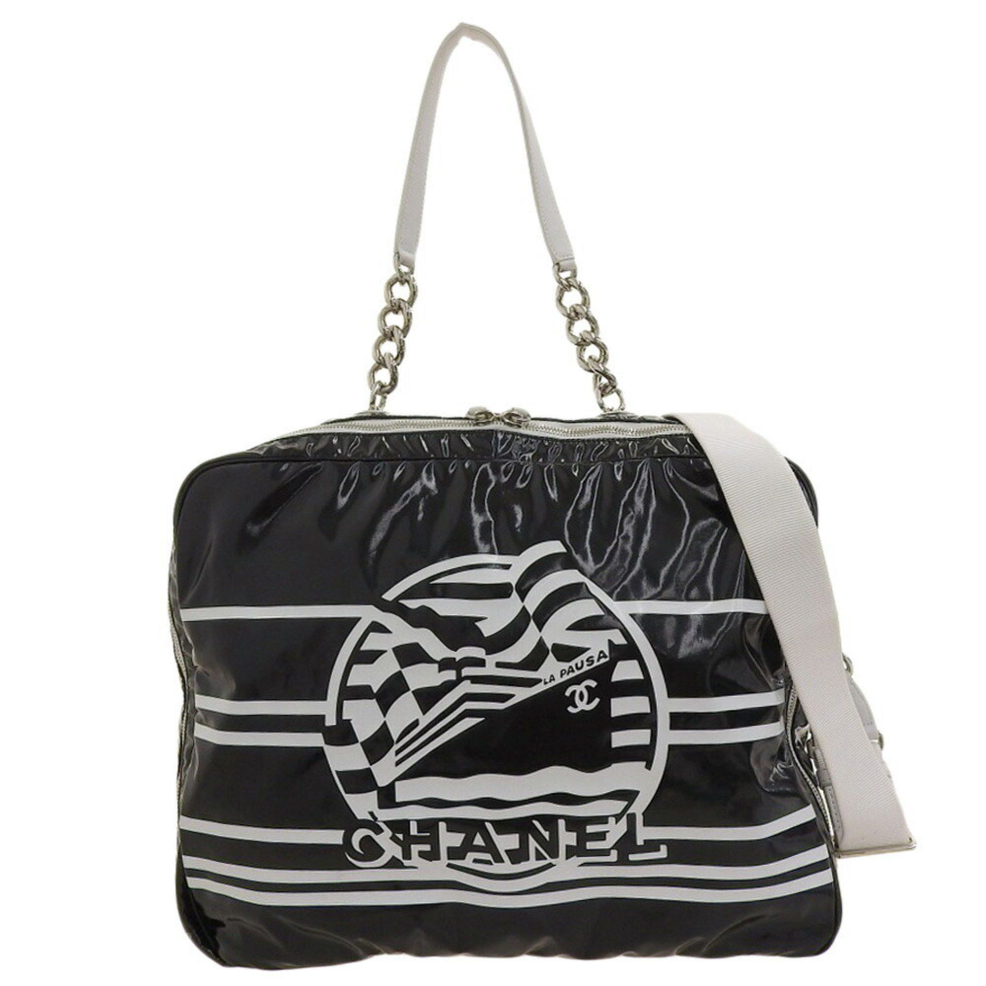 Chanel 19 Cruise Collection La Pausa Bag With Seal No. 27 Camera Case Black X White, Women's