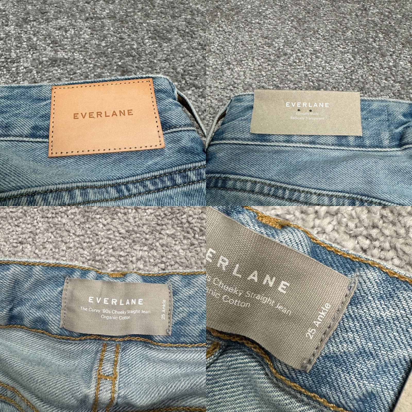 Everlane Everlane The Curvy 90s Cheeky Straight Jean Jeans Women 25 Light Blue NWT Denim High Rise 5-Pocket Footwear? Size 42" / US 20 - 8 Thumbnail
