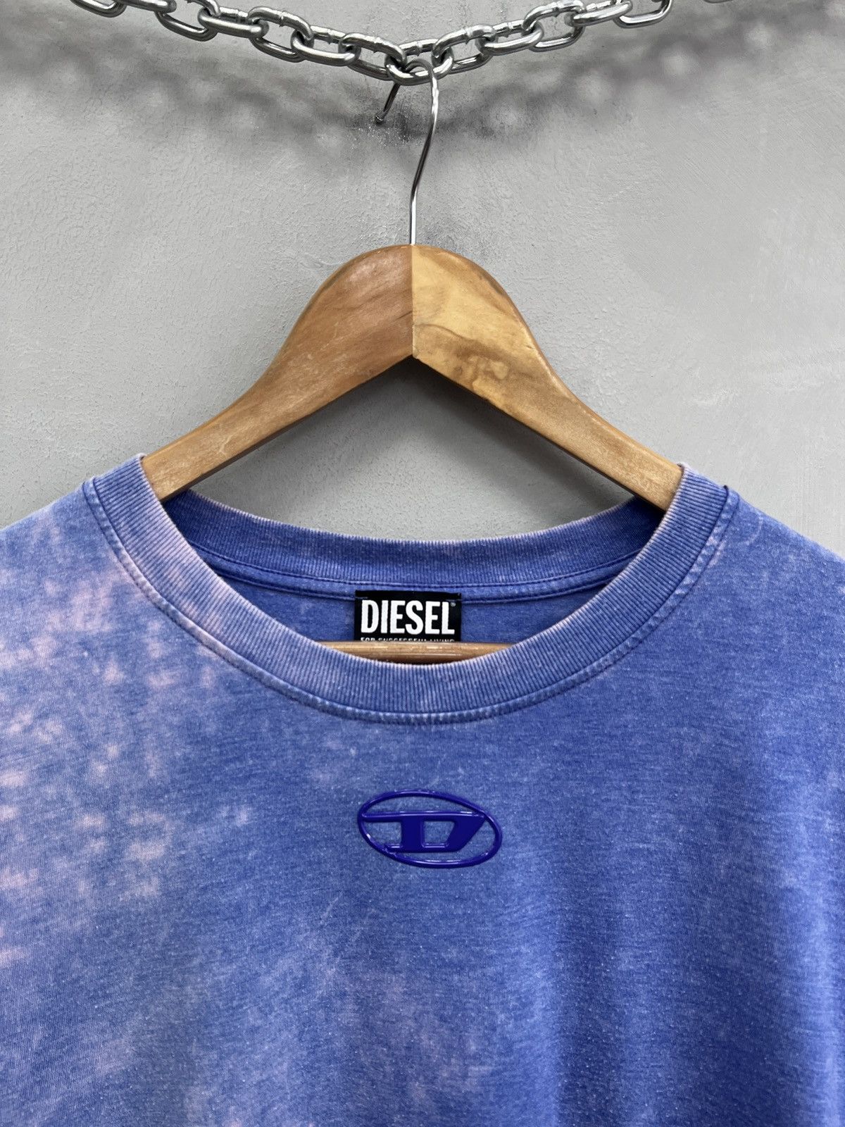Diesel Diesel Blue Logo Washed Tee 90s Y2K Vintage Streetwear Size US L / EU 52-54 / 3 - 3 Thumbnail