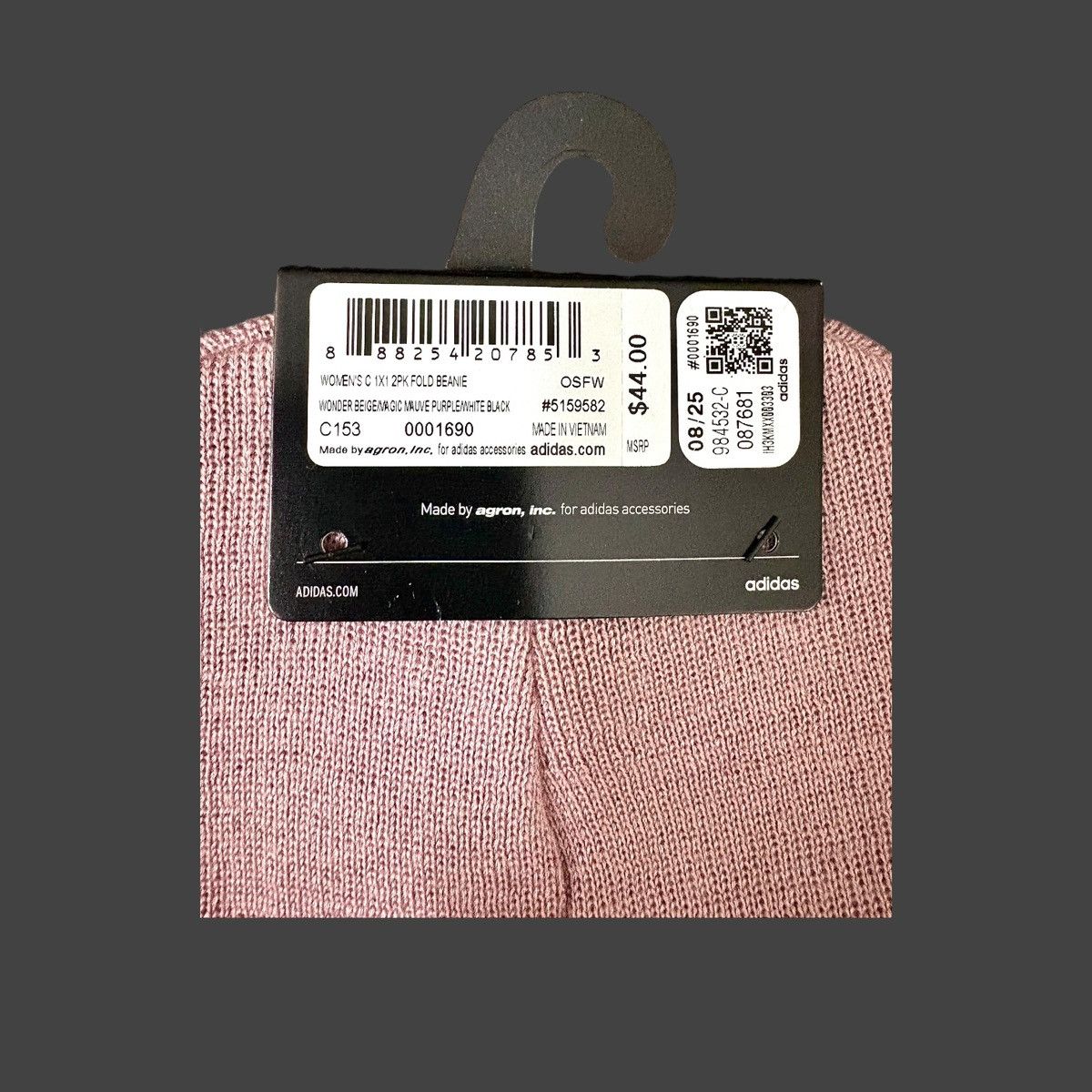 Adidas Adidas Women’s Fold Beanie Beige Purple 2-Pack Sz OS Size ONE SIZE - 10 Thumbnail