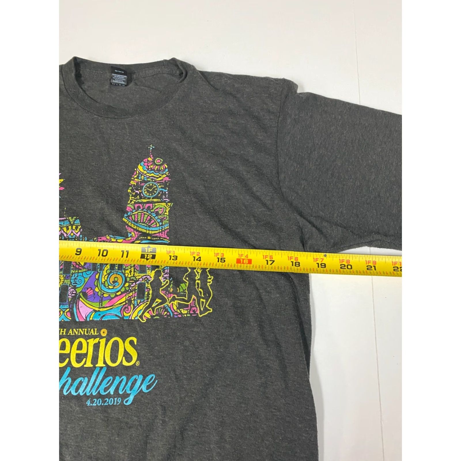 Tultex Cheerios Mens Shirt Medium gray challenge Size US M / EU 48-50 / 2 - 4 Thumbnail