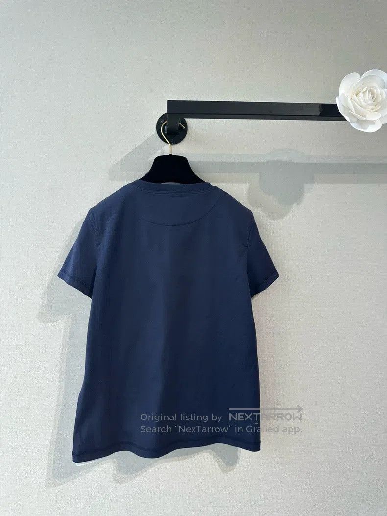 Hermes Hermes Blue pocket embroidered T-shirt Size XS / US 0-2 / IT 36-38 - 5 Thumbnail