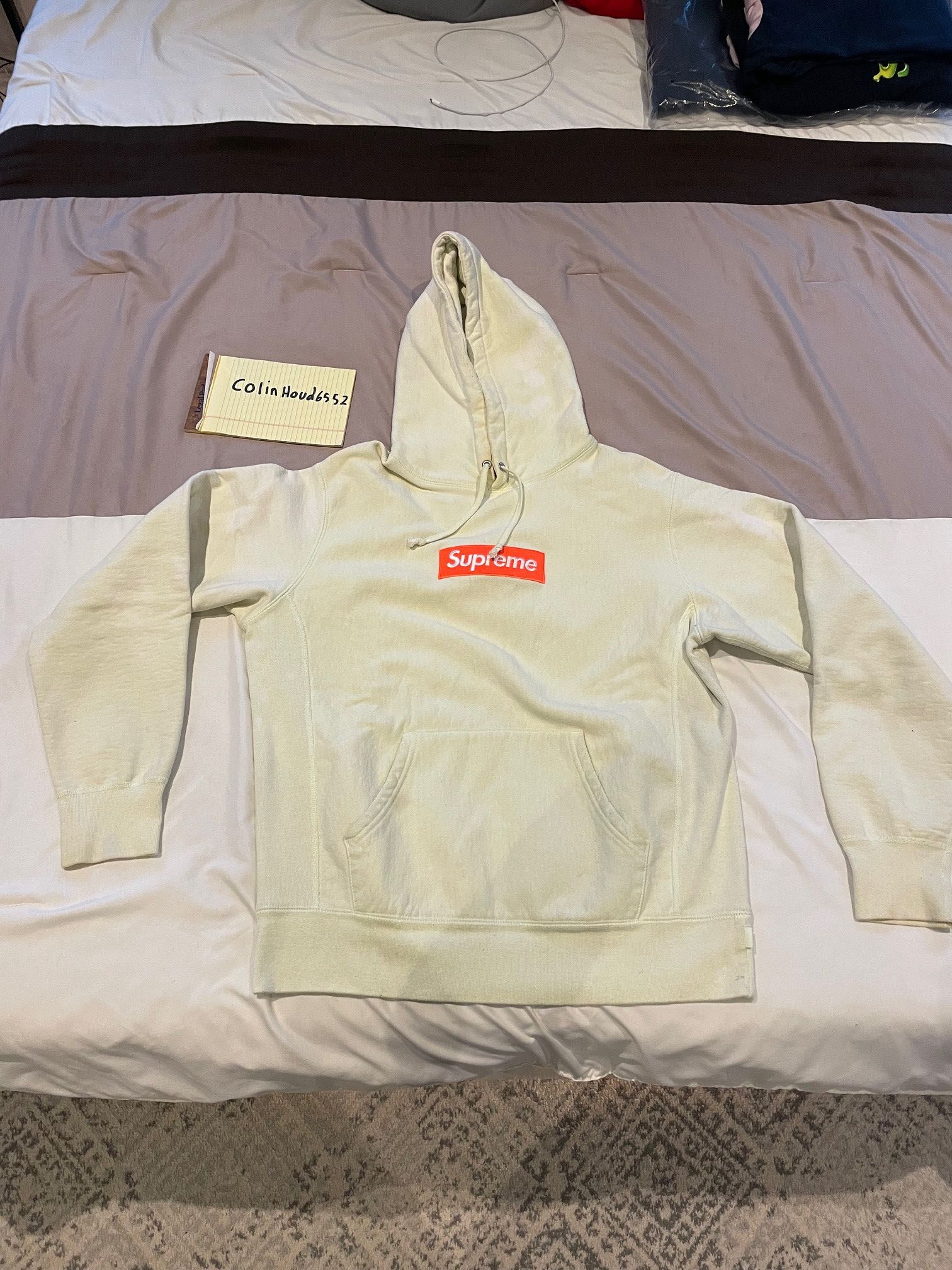 Supreme Supreme Box Logo Hooded Sweatshirt Pale Lime Medium Size US M / EU 48-50 / 2 - 4 Thumbnail