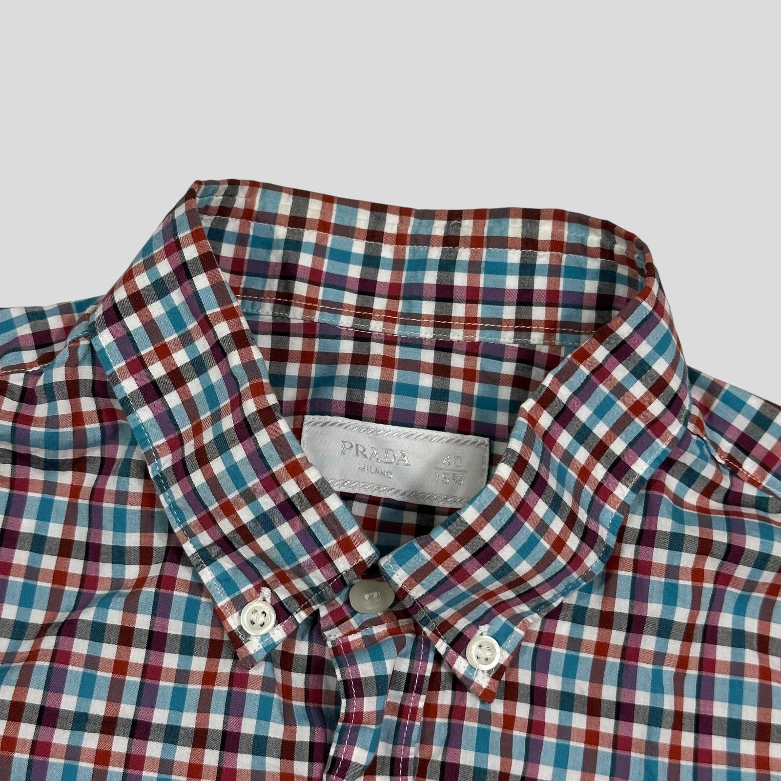Prada Prada 2018 Neo-plaid Micro Check Longsleeve Shirt - M Size US M / EU 48-50 / 2 - 3 Thumbnail