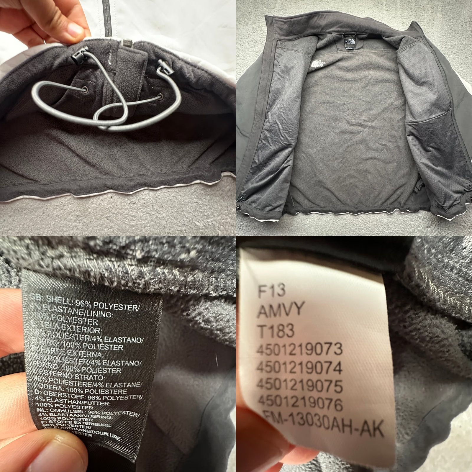 The North Face The North Face AMVY Apex Soft Shell Bionic Jacket Mens 3XL Lined Full Zip Gray Size US XXL / EU 58 / 5 - 8 Thumbnail