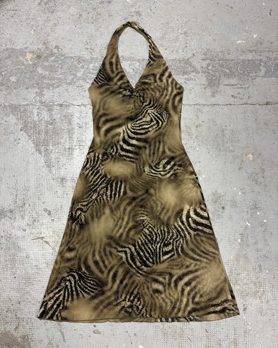 Roberto Cavalli FW2001 Roberto Cavalli Faded Safari Zebra Dress Size M / US 6-8 / IT 42-44 - 1 Thumbnail
