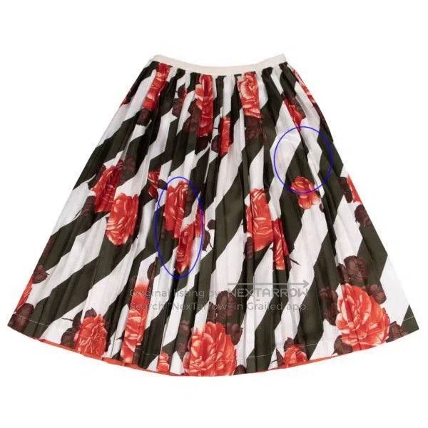 Comme des Garcons Comme des Garcons size S Red retro pattern pleated overski Size 23" - 3 Thumbnail