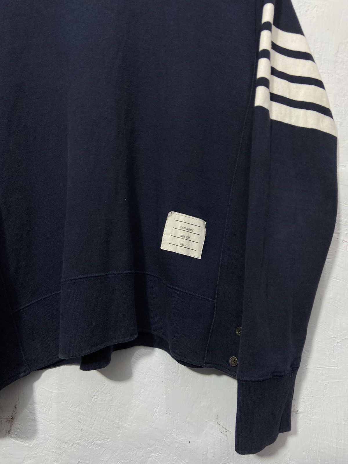 Thom Browne Thom Browne - 4 Bar Loopback Sweatshirt Size US L / EU 52-54 / 3 - 4 Thumbnail