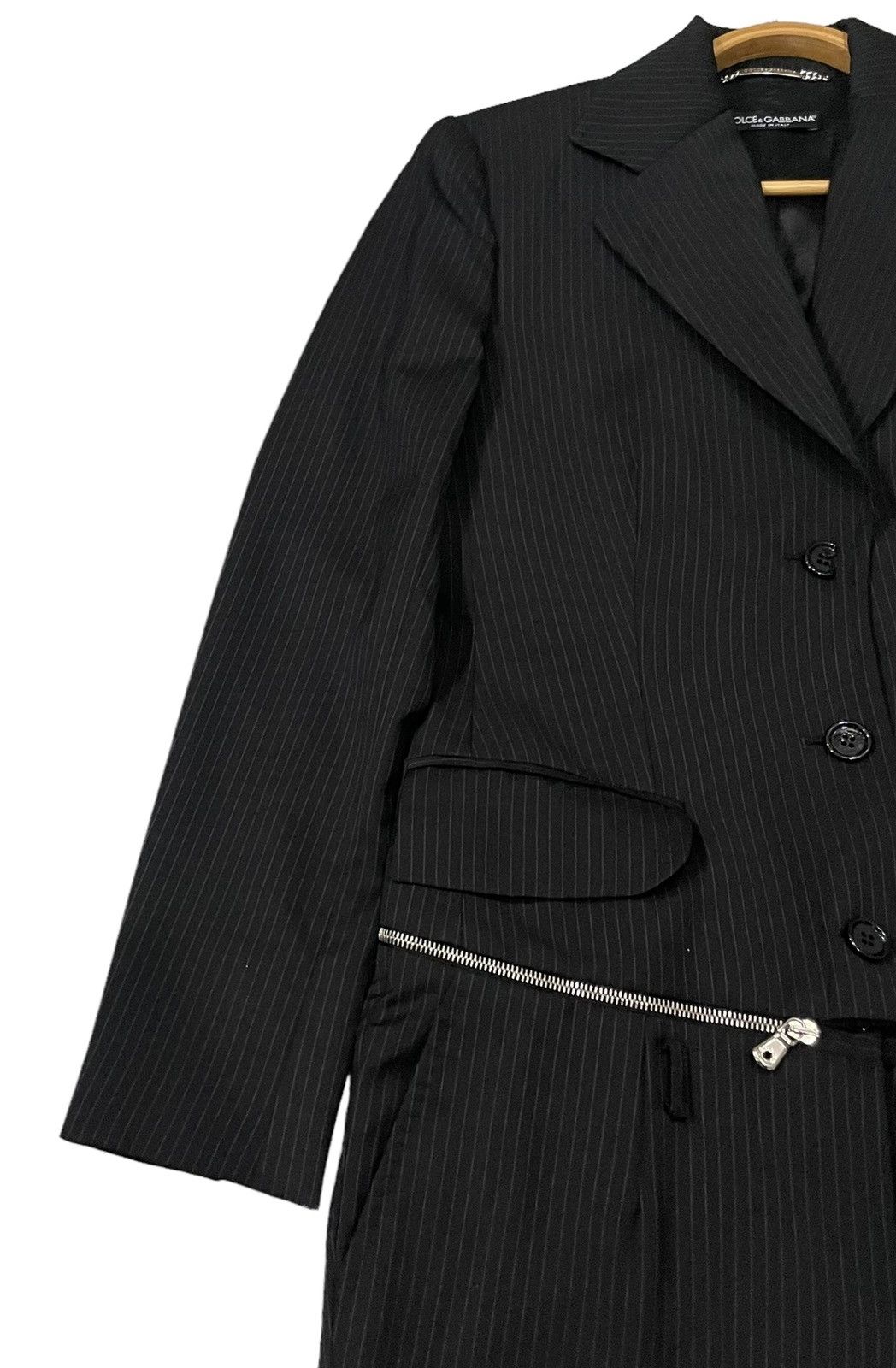 Dolce & Gabbana Runway Dolce & Gabbana Pinstripe Jumpsuit Size S / US 4 / IT 40 - 5 Thumbnail