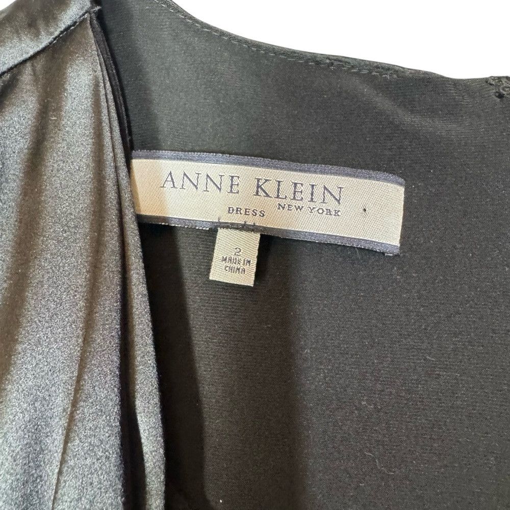 Anne Klein NWT New Vintage Anne Klein Silk Black Sheath Dress Size 2 Size XS / US 0-2 / IT 36-38 - 6 Thumbnail