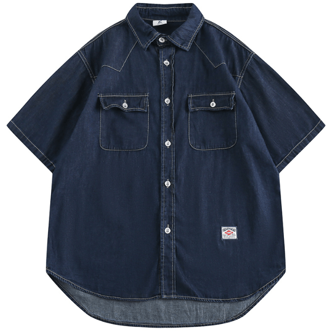 Japanese Brand × Vintage Japanese retro men's handsome trendy casual loose work shirt Size US M / EU 48-50 / 2 - 4 Thumbnail