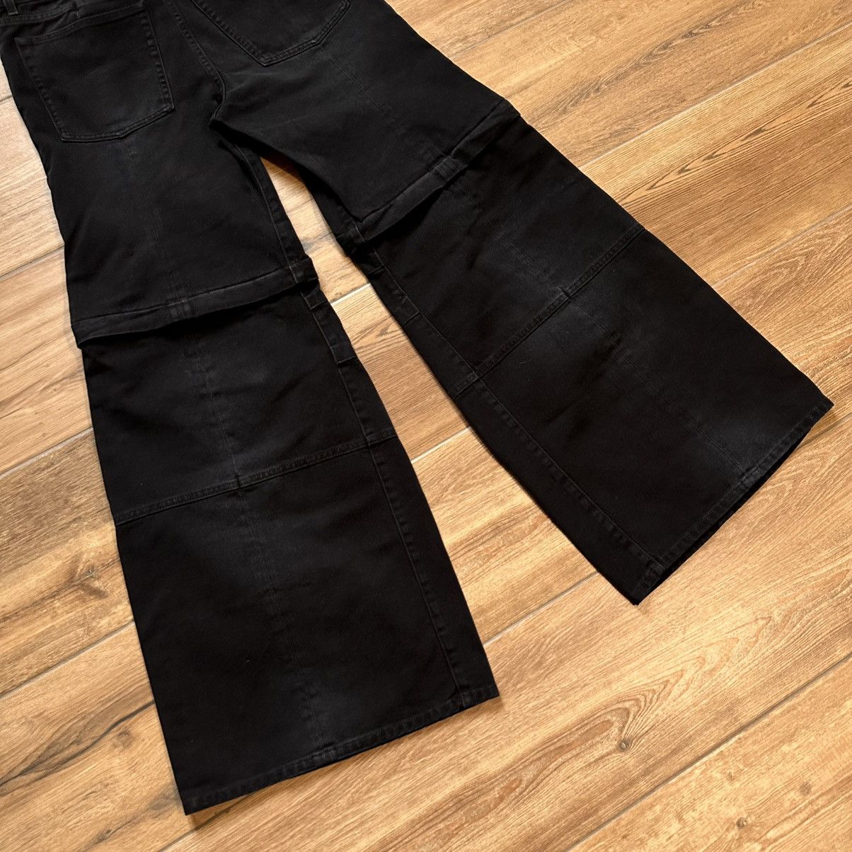 Balenciaga [M] 1550$ Black flared double knee jeans Size US 31 - 12 Thumbnail