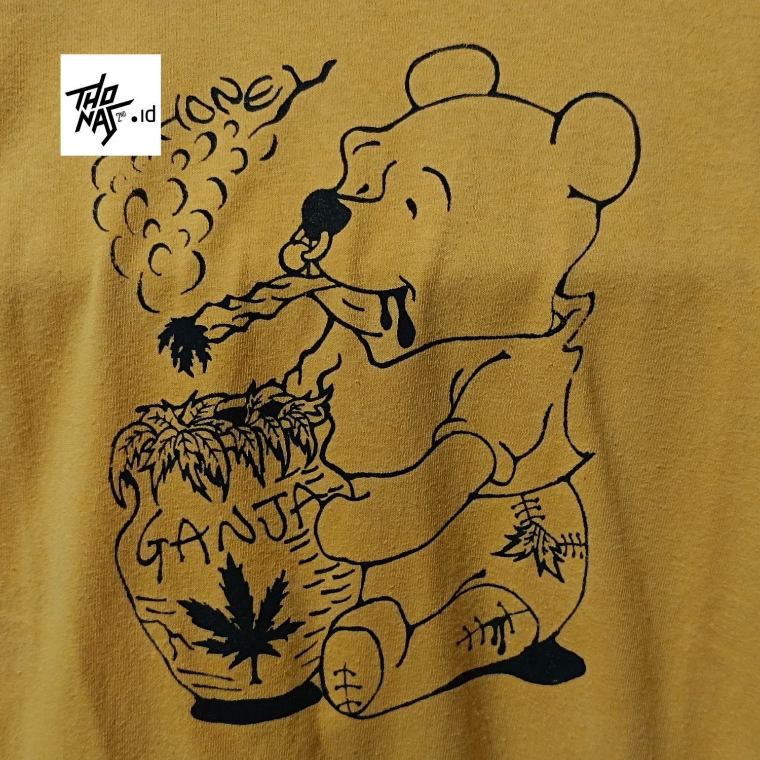 Rap Tees ​🔥 RARE FIND 🔥 Vintage Pooh Smoking Weed Ganja Marijuana Size US L / EU 52-54 / 3 - 1 Thumbnail