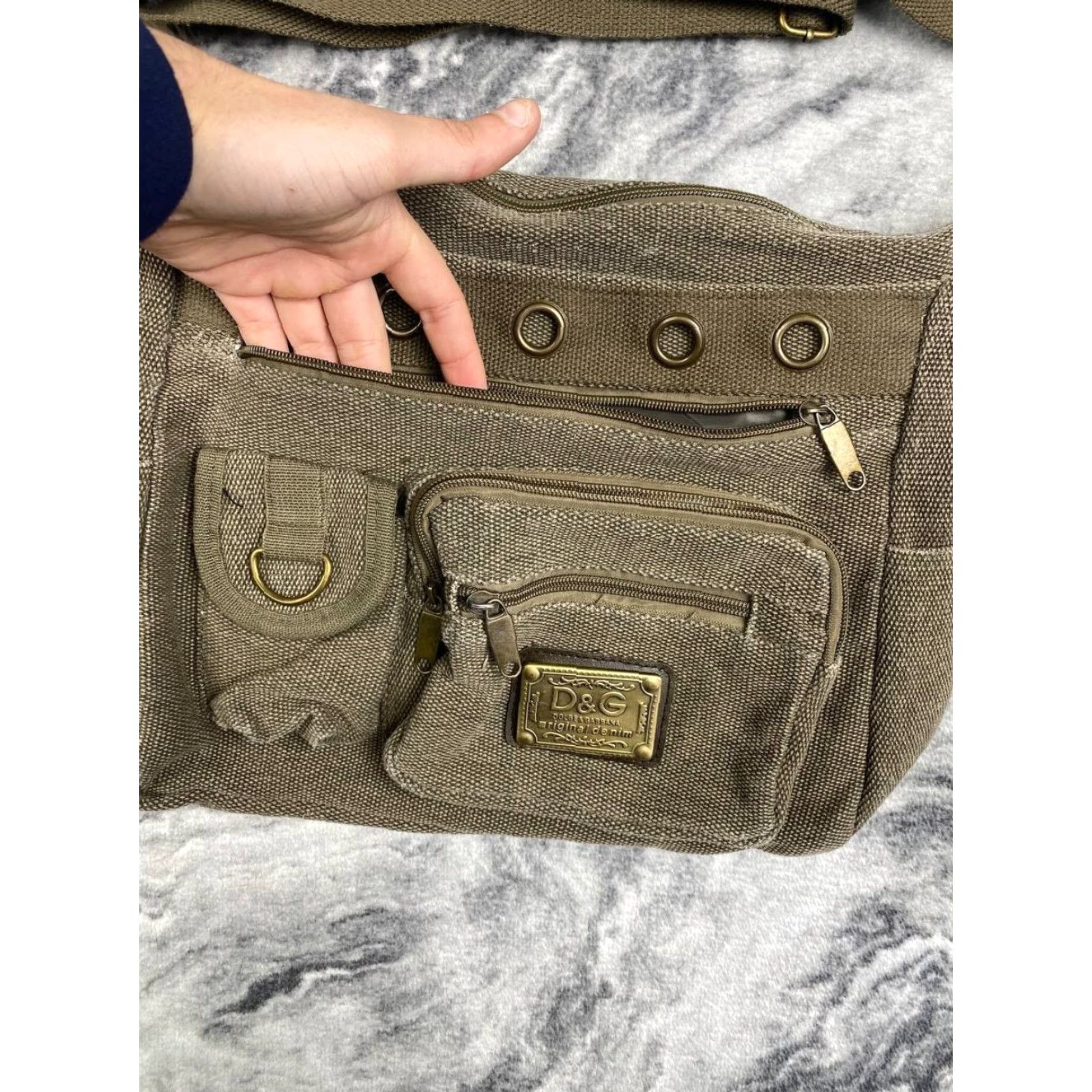 Dolce & Gabbana VINTAGE Dolce&Gabbana DG Logo Bag Shoulder Bag Brown Leather Canvas Medium Women Size ONE SIZE - 4 Thumbnail