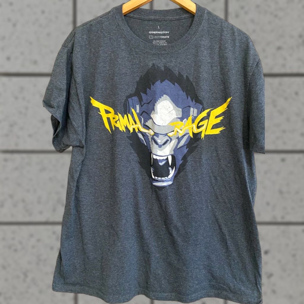 Vintage VINTAGE Overwatch WINSTON Primal Rage T-Shirt Loot Crate EXCLUSIVE March 2017 Size Large Gray Crew Neck Mens Graphics Tee Size US L / EU 52-54 / 3 - 1 Thumbnail
