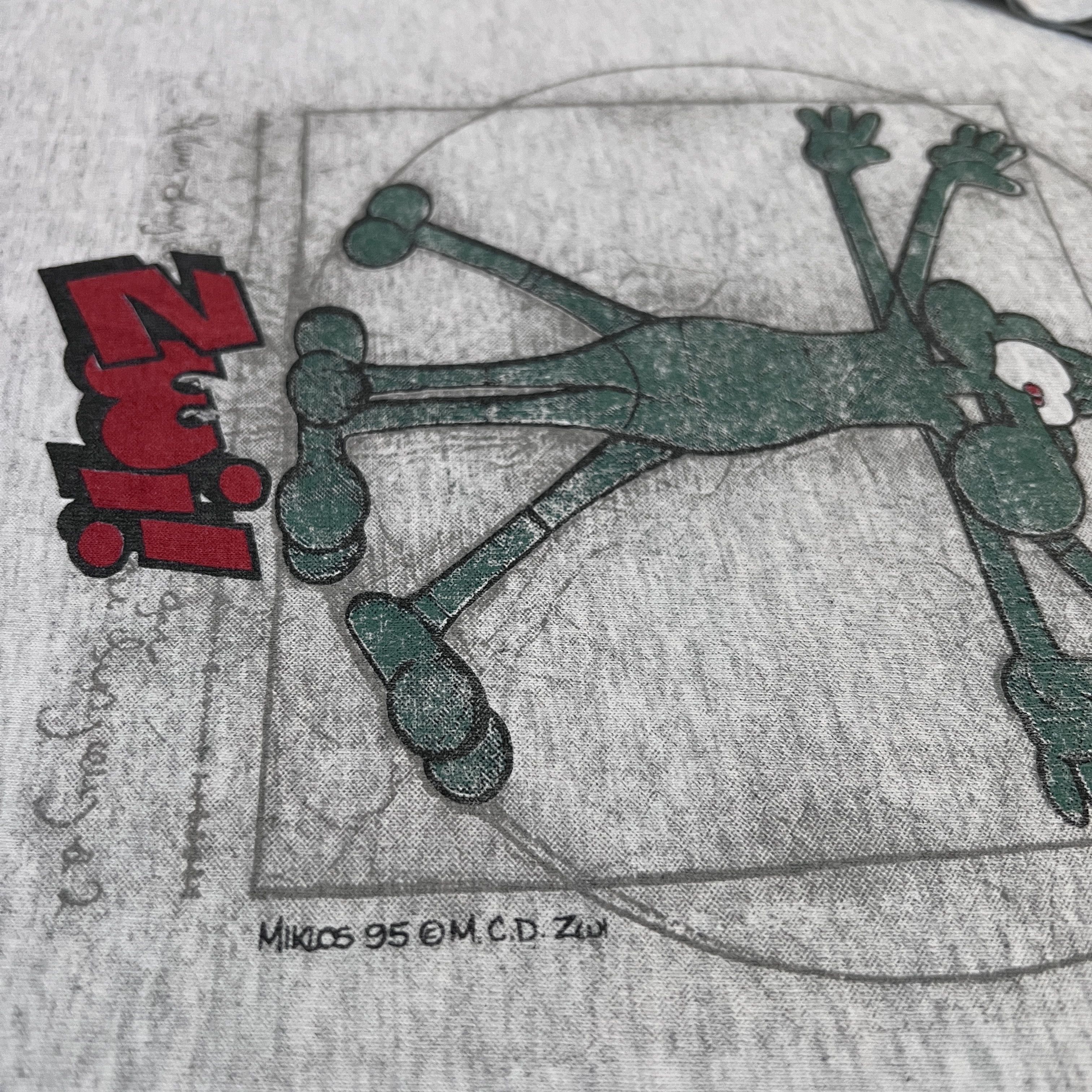Vintage Vintage ZWI Leonardo Da Vinci Cartoon comic Graphic Funny Size US L / EU 52-54 / 3 - 4 Thumbnail
