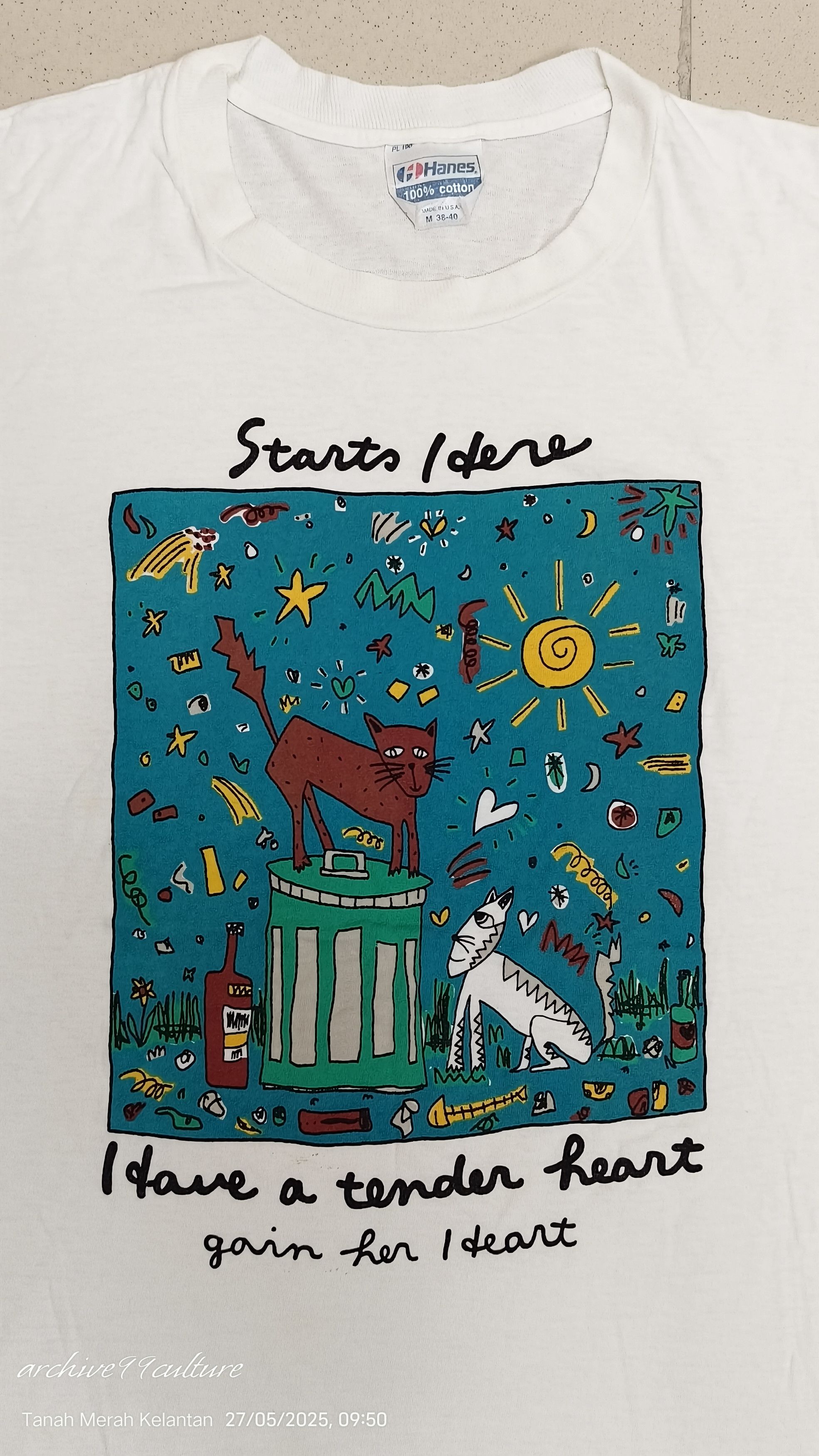 Other Vintage 80's humor cat's lover Art graphics tee Size US M / EU 48-50 / 2 - 5 Thumbnail