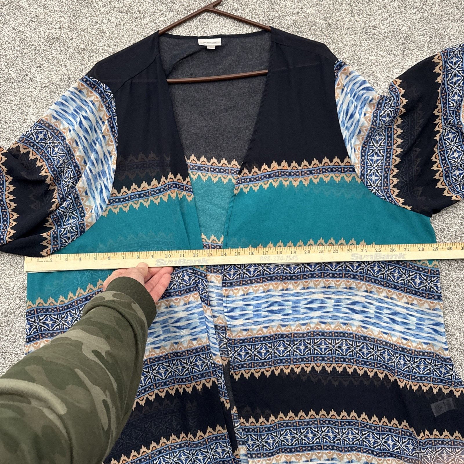 Avenue Avenue Kimono Cardigan Women 30/32 Plus Boho Tribal Festival Size ONE SIZE - 4 Thumbnail