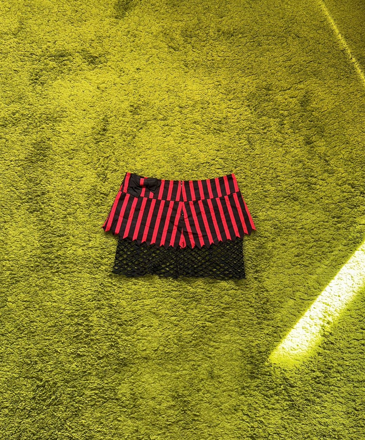 If Six Was Nine Avant Garde Y2K grunge vibe striped mesh mini skirt Size 30" / US 8 / IT 44 - 5 Thumbnail