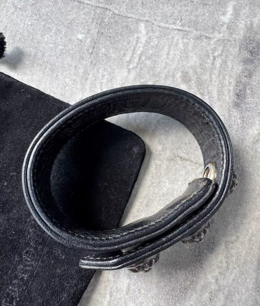 Chrome Hearts Chrome Hearts Cross Silver Buckle Leather Bracelet Size ONE SIZE - 3 Thumbnail