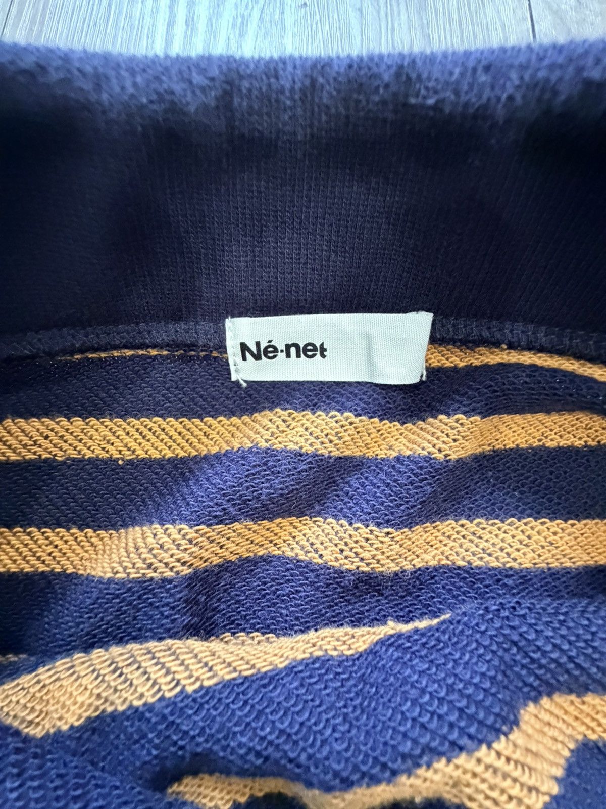 Ne-Net Issey Miyake Né-net "Nya-" Navy Striped Joggers/Sweatpants Size US 34 / EU 50 - 2 Thumbnail