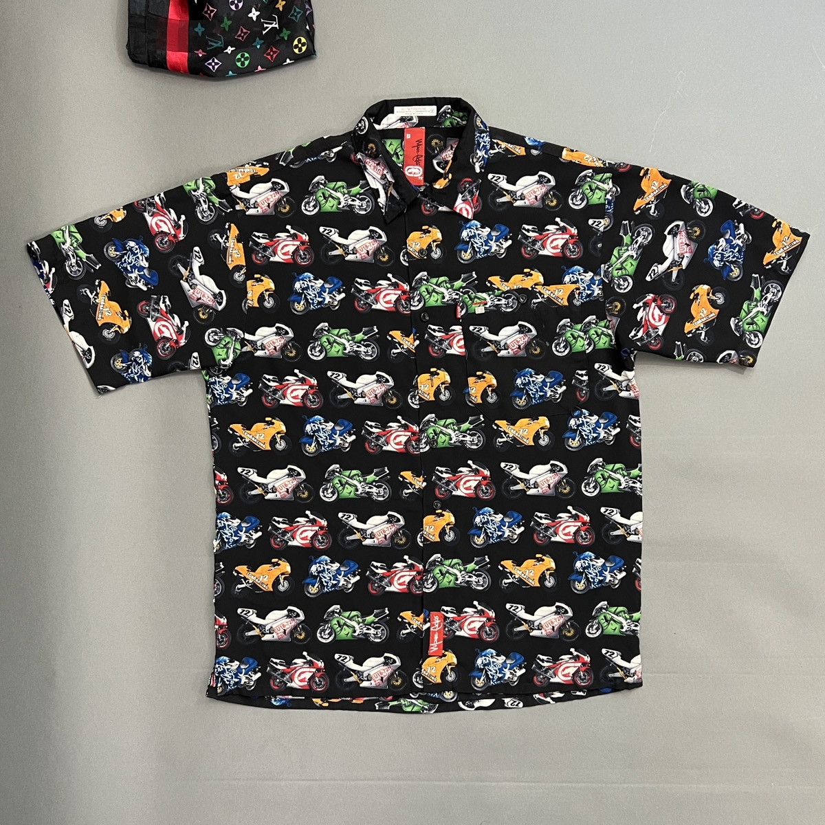 Ecko Unltd. MARC ECKO Moto Racing Button Up Short Sleeve Club Shirt Size US M / EU 48-50 / 2 - 4 Thumbnail