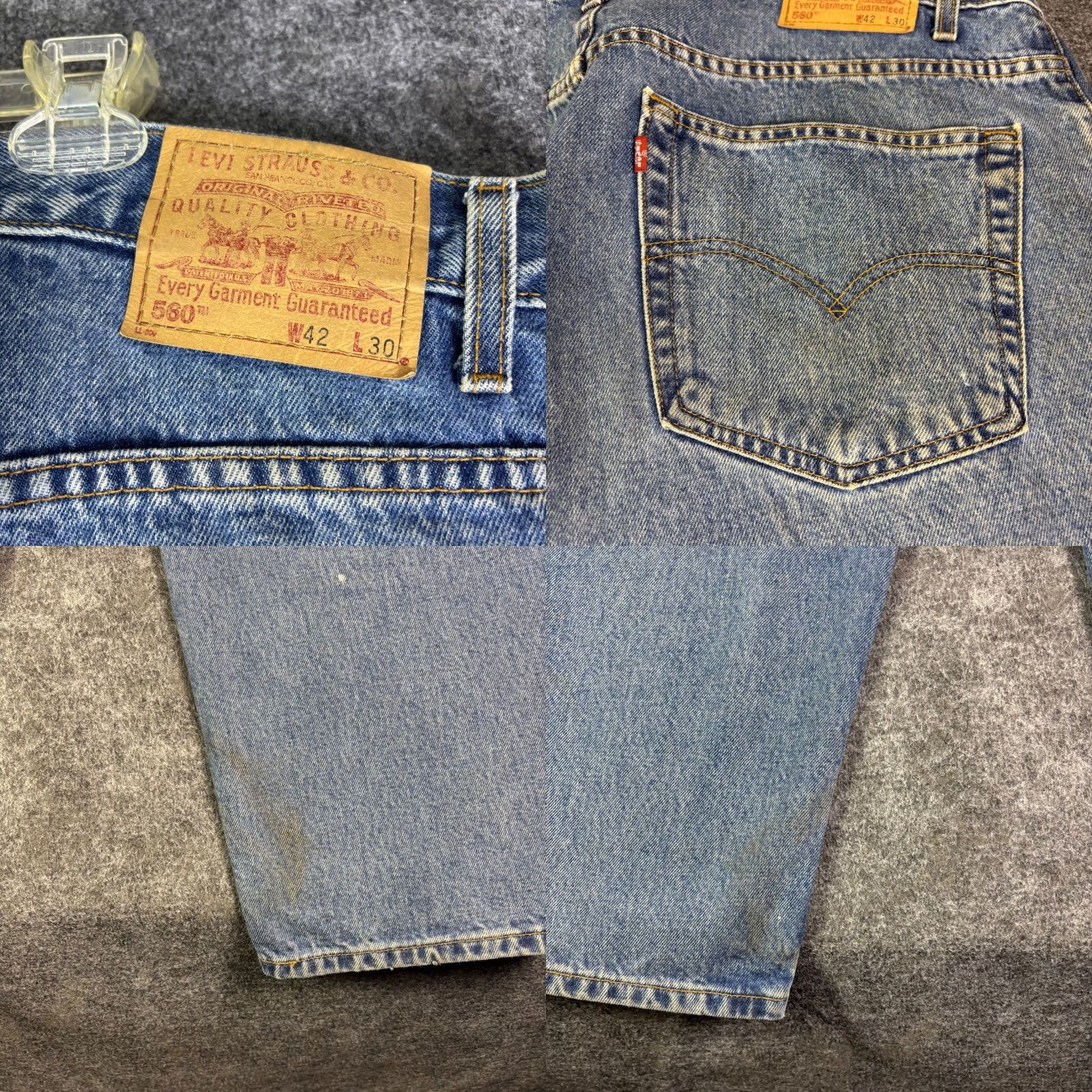 Levi's Levi's 560 Loose Fit Tapered Leg Jeans Mens 42x30 Denim Medium Wash 00560-4891 Size US 42 / EU 58 - 8 Thumbnail