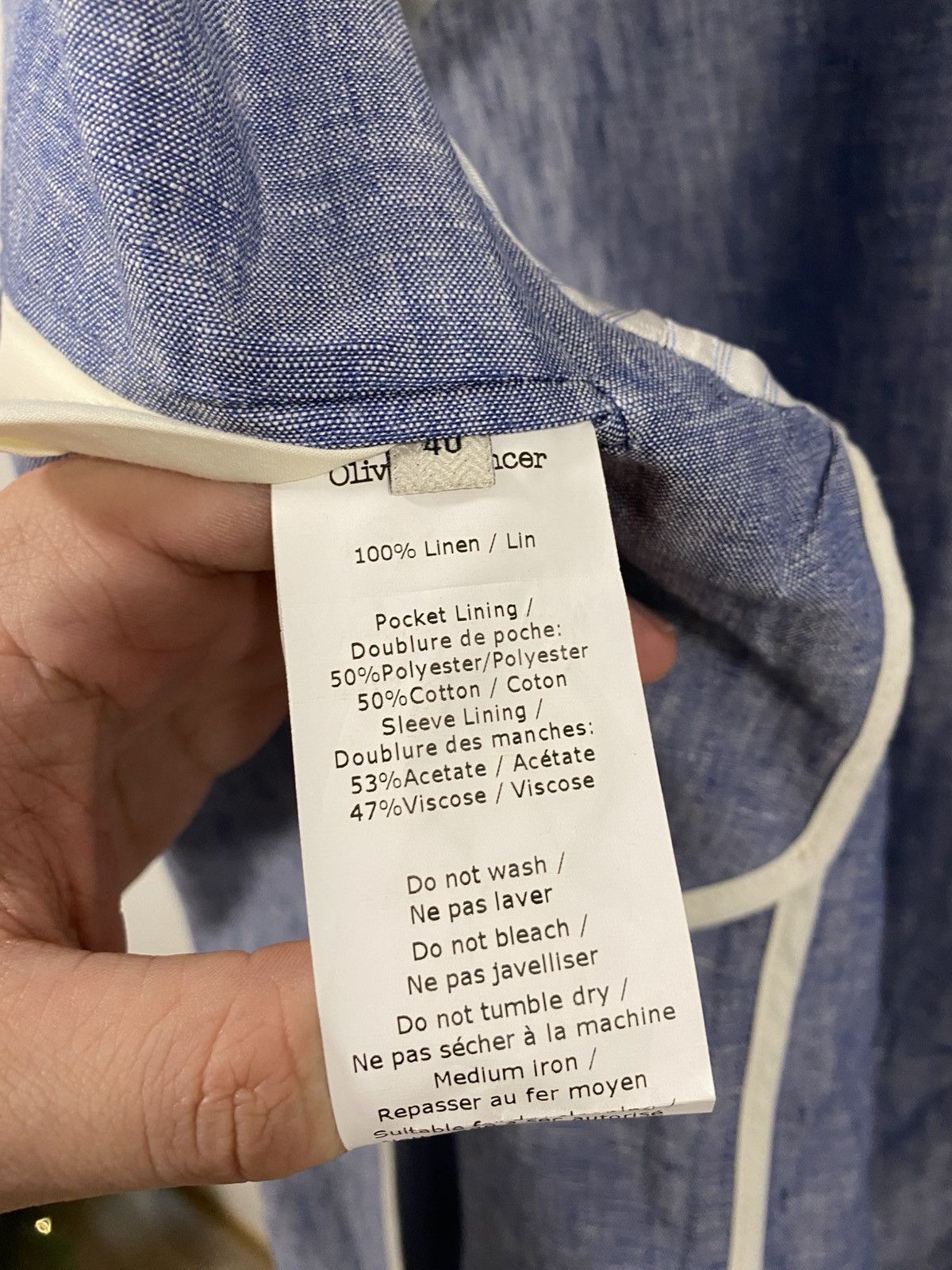 Oliver Spencer Oliver Spencer Lined Unlined Blazer Size 40 Made in Portugal Size 40R - 6 Thumbnail