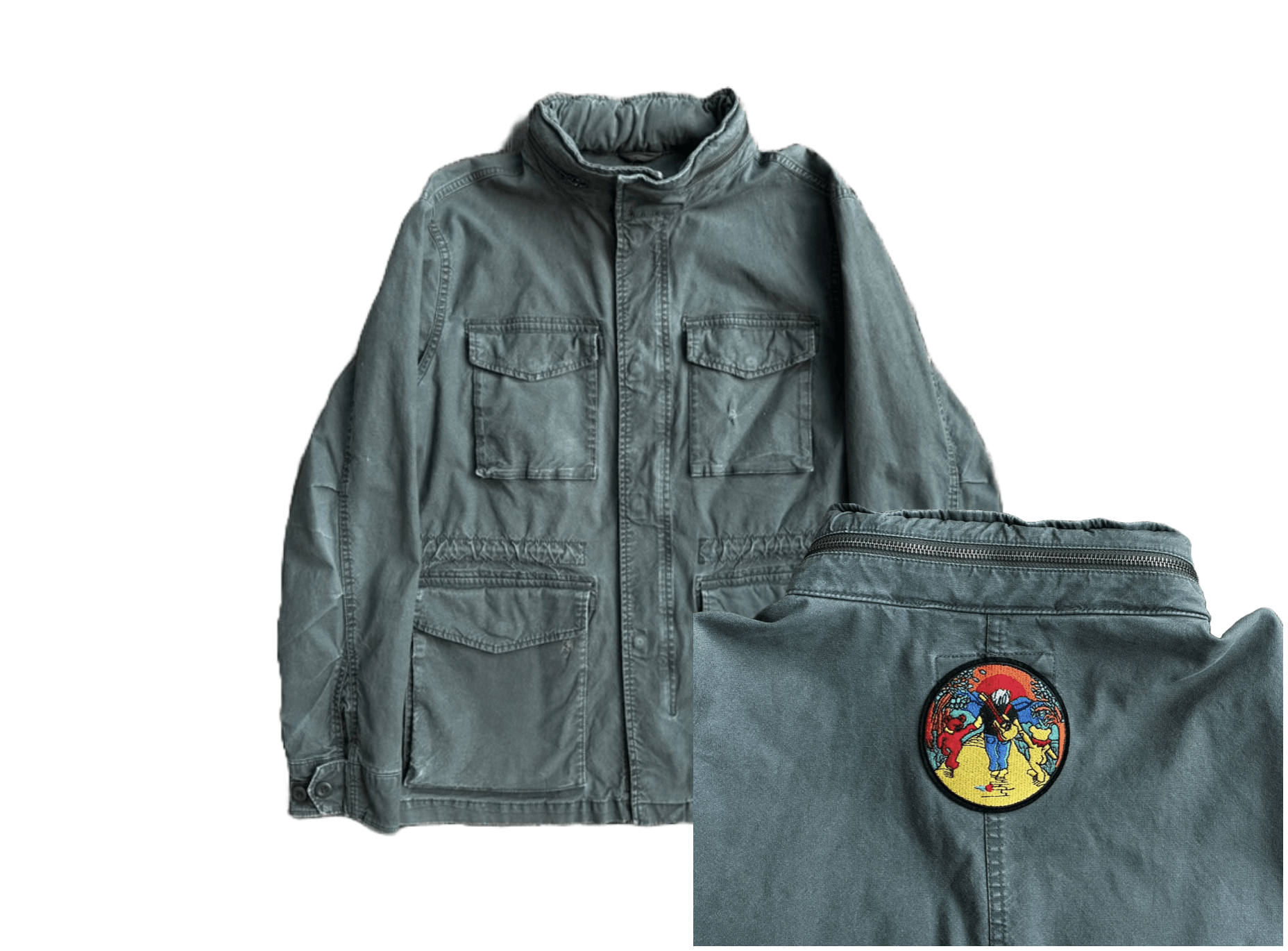 Grateful Dead GRATEFUL DEAD Vintage Military Surplus M-65 Jacket w Patch Size US L / EU 52-54 / 3 - 2 Thumbnail